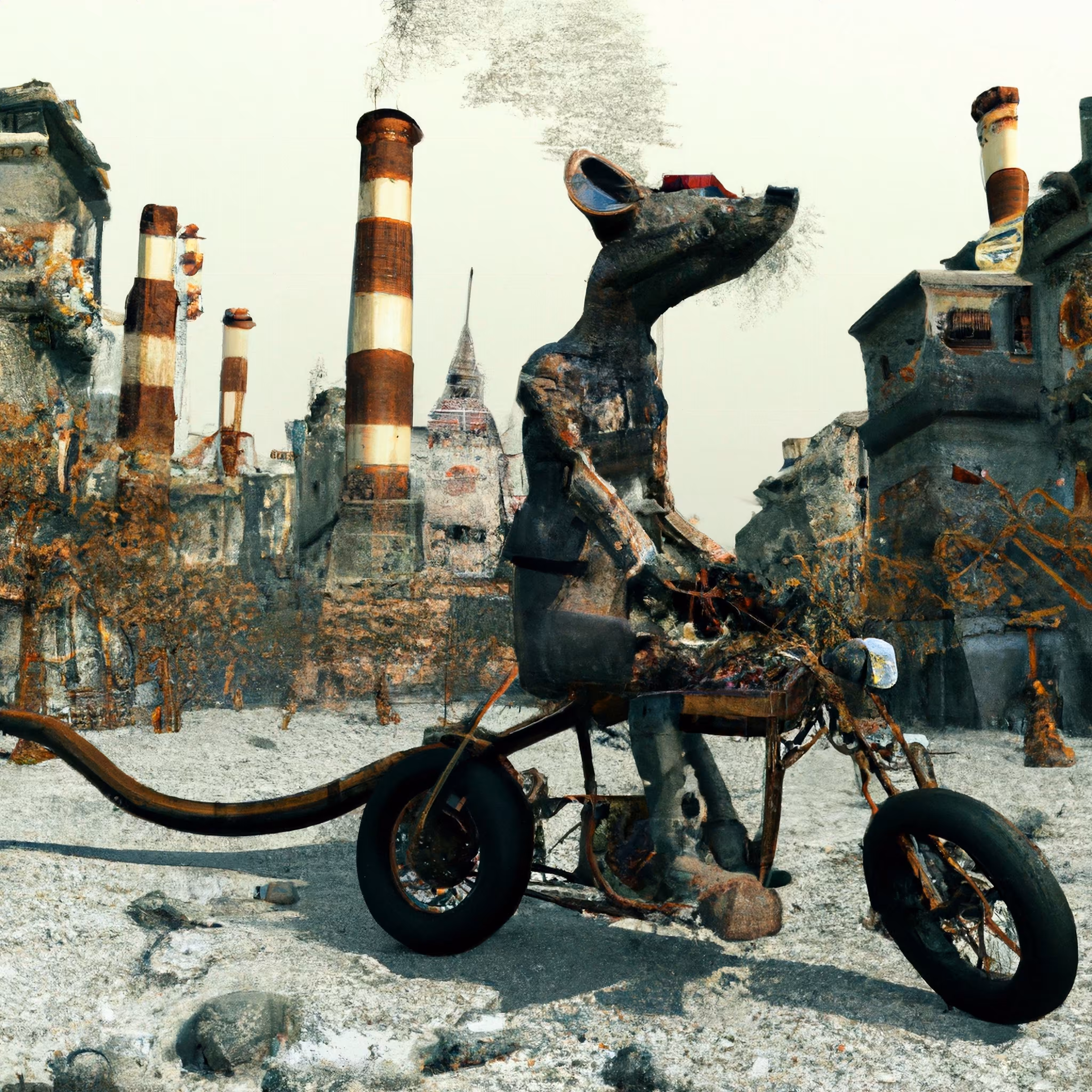 Post-apocalyptic mice bikers 2