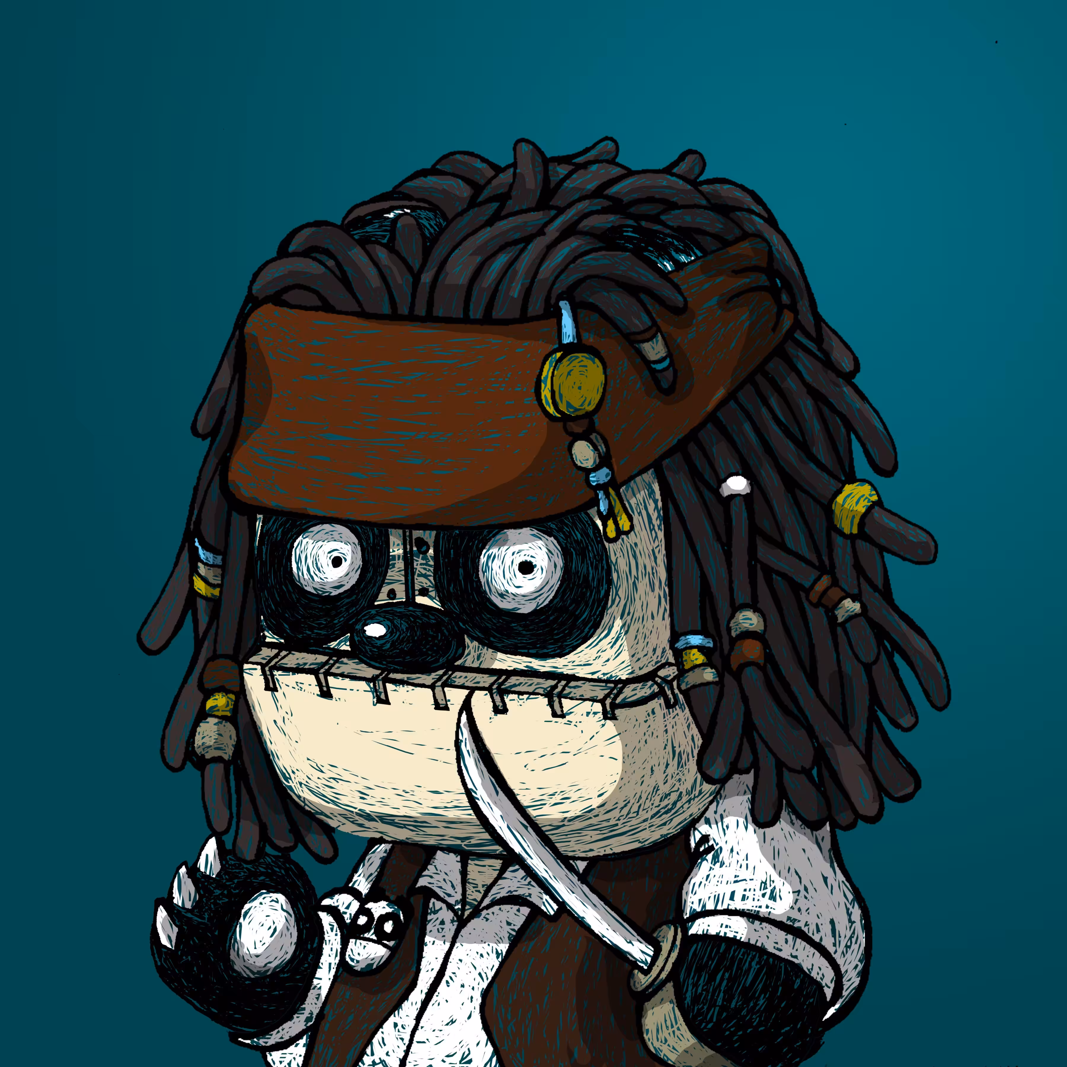 Papado in Captain Jack's costume