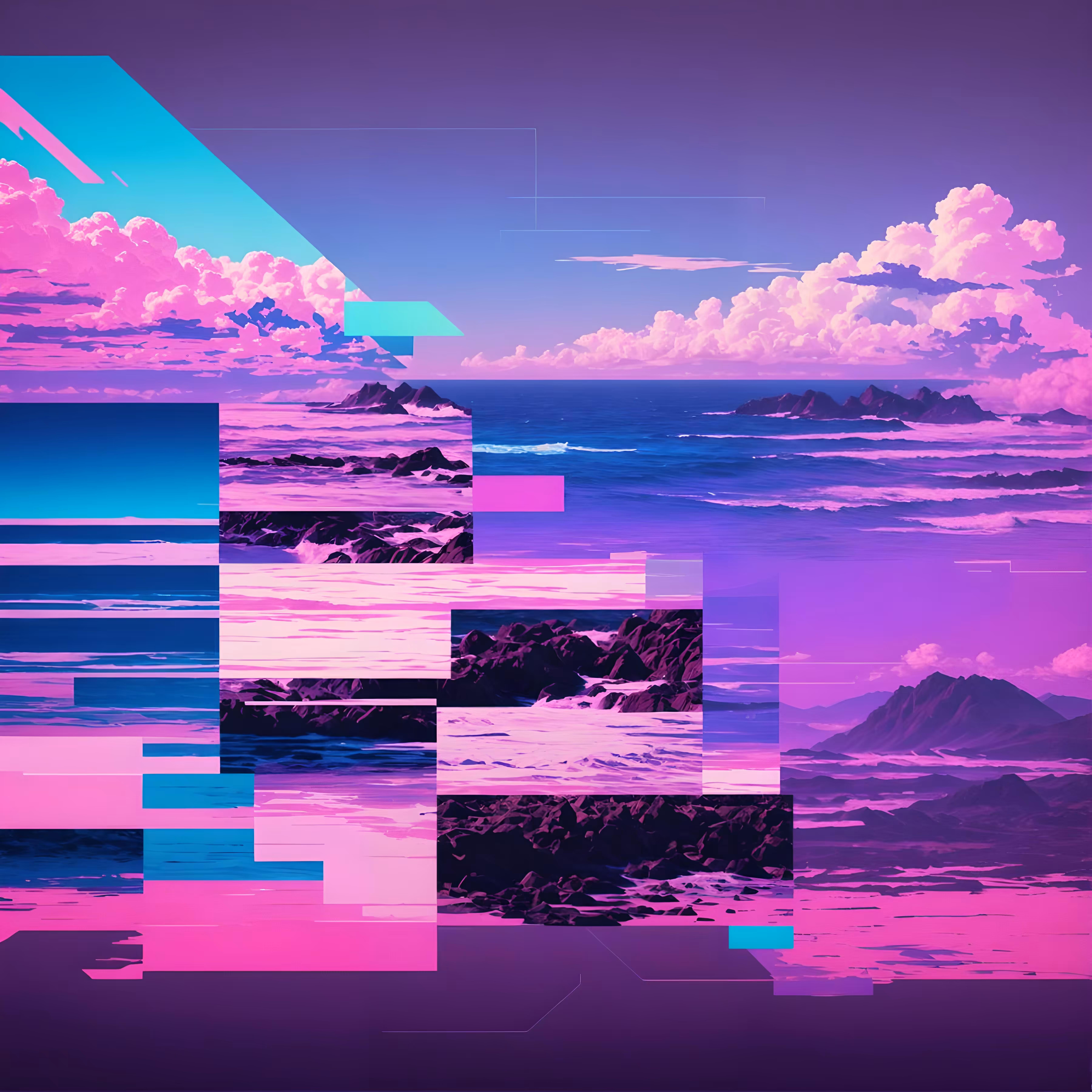 Digital Glitch Vaporwave 8K by Asher Brown Durand 09