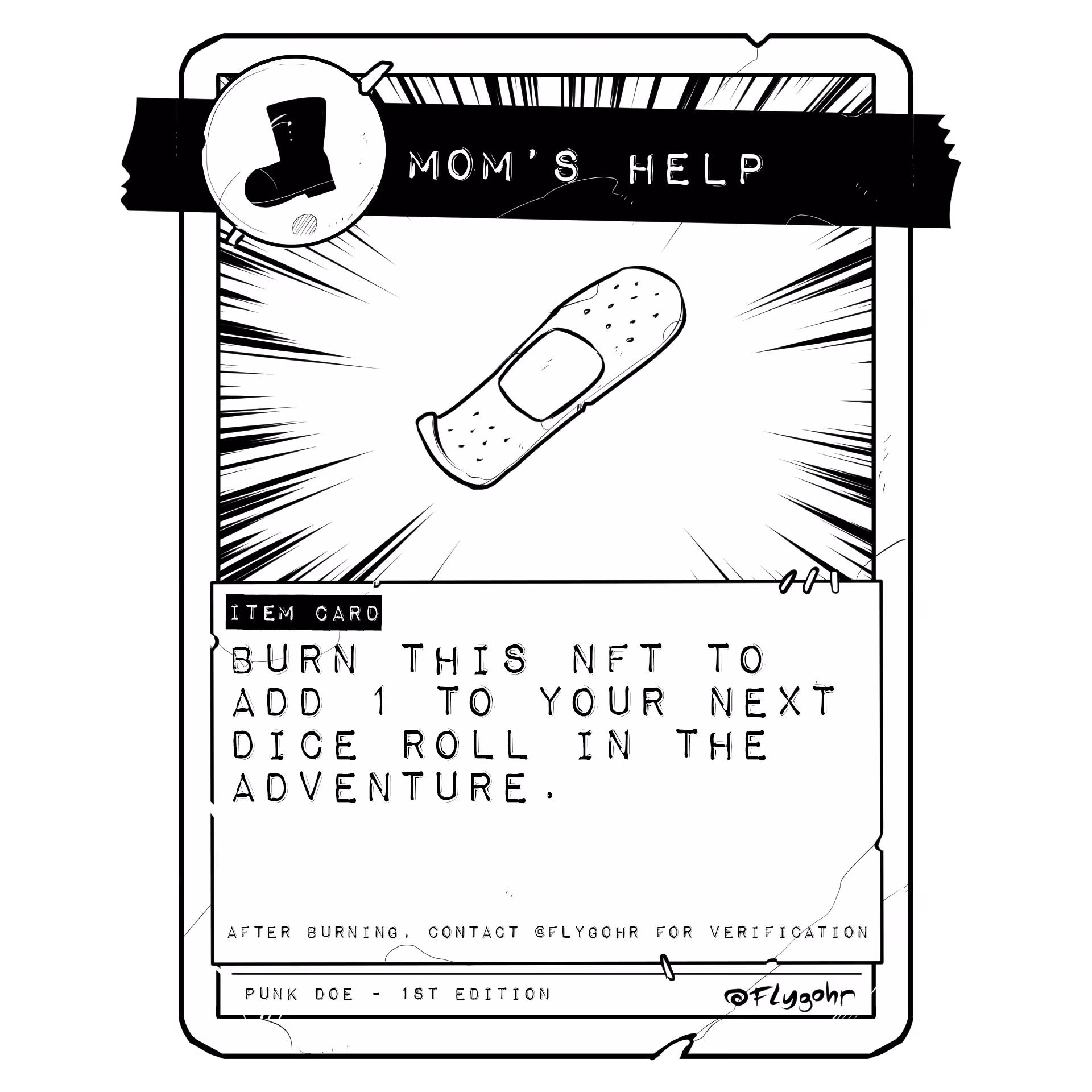 MOM'S HELP | Original Item Card | 1st ED.