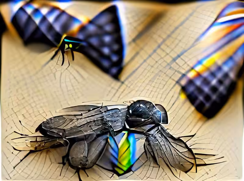 Abraham's First Works: A fly wearing a suit and tie