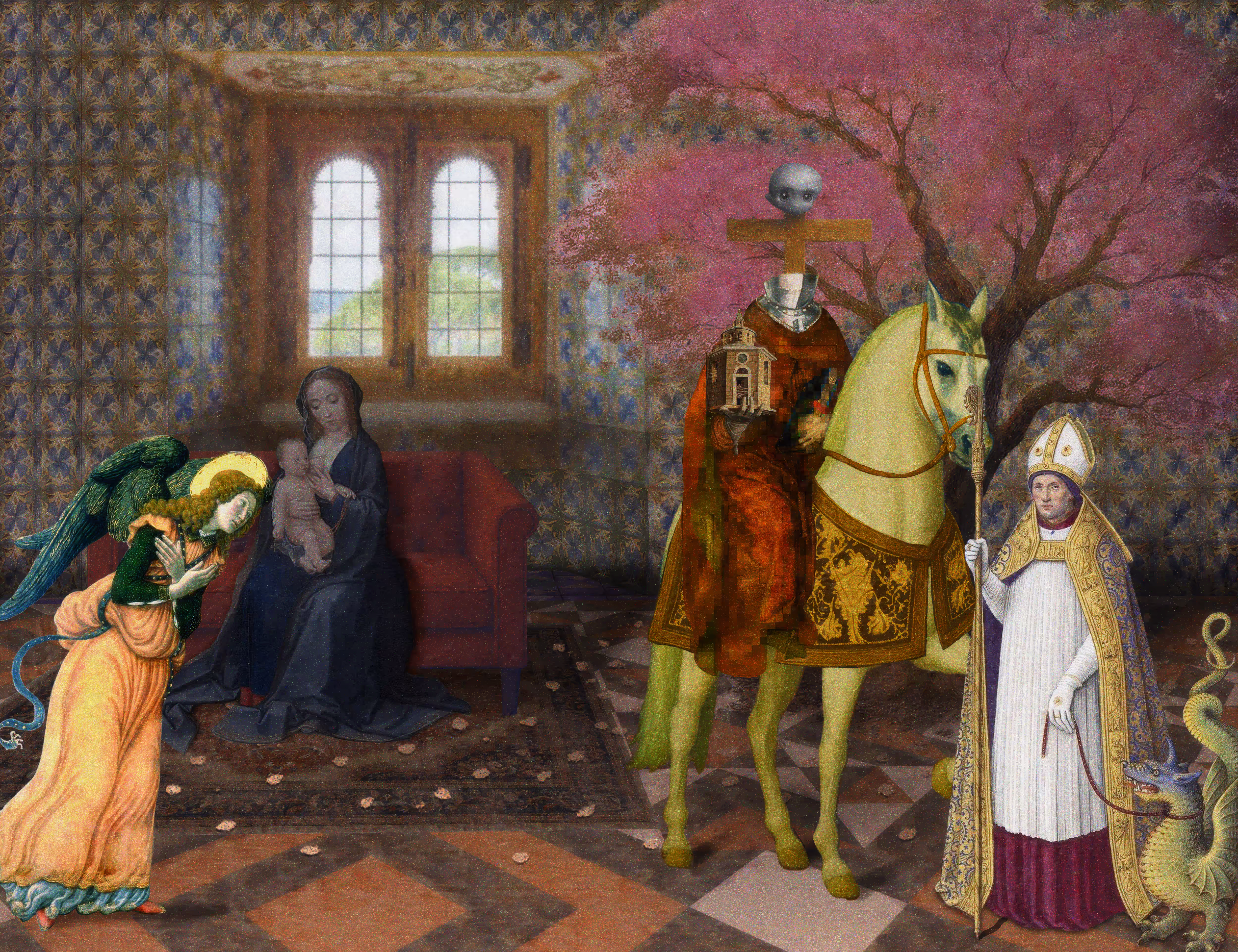The Pilgrim’s Living Room Crucifixion; Mona Lisa Hyper-Gamble #133