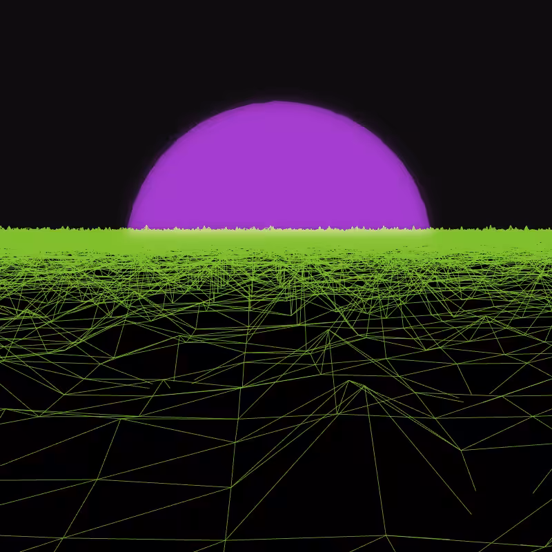 Generative Retrowave Field #110