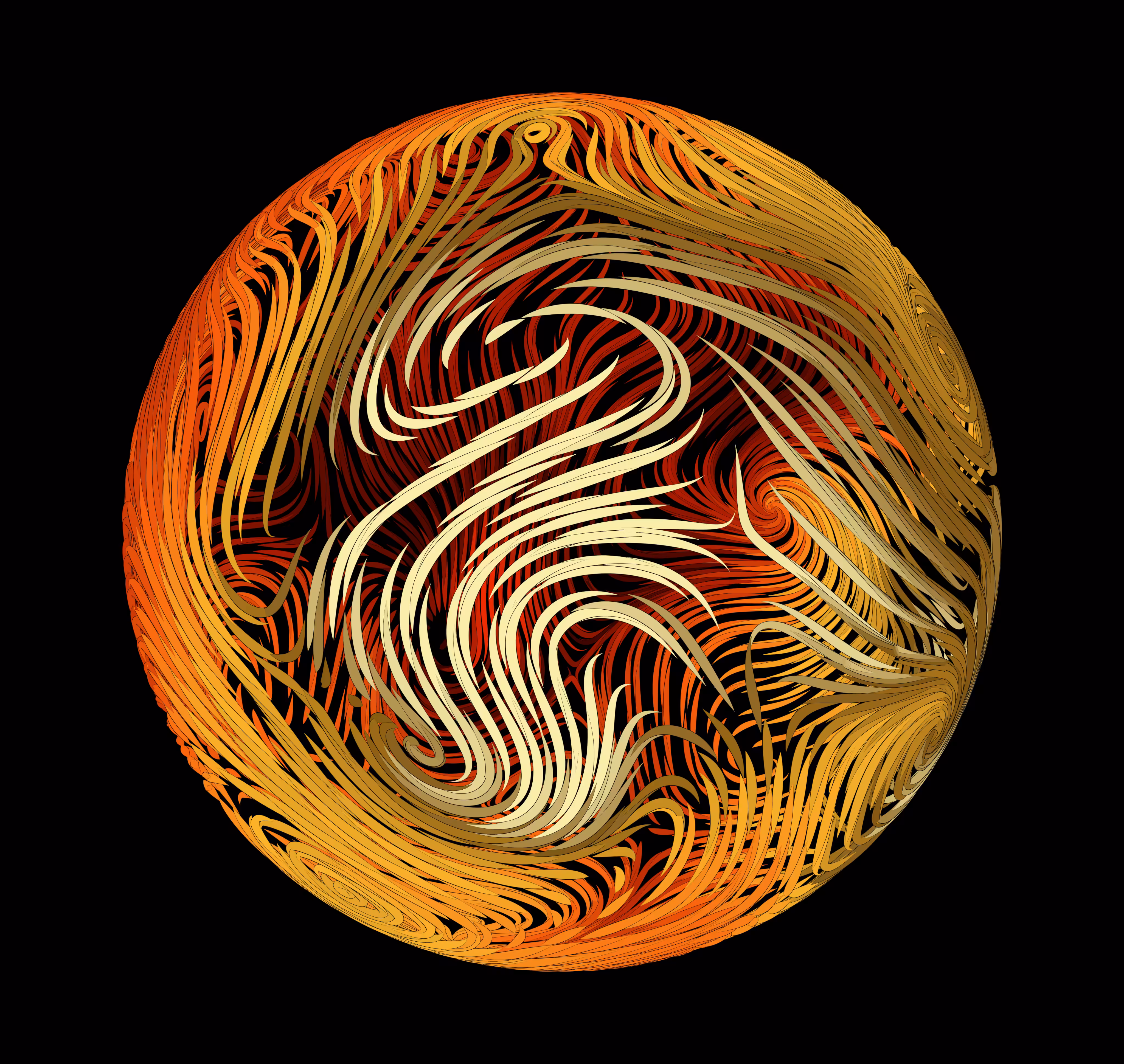 Curl over sphere #1