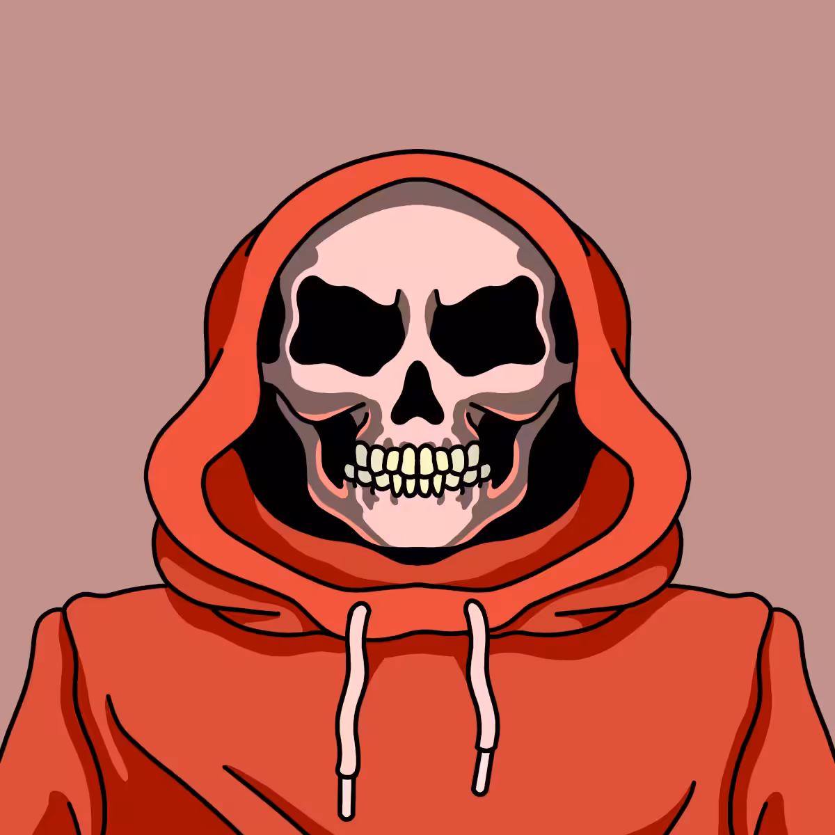 |Hedz| Skullhoodie Red