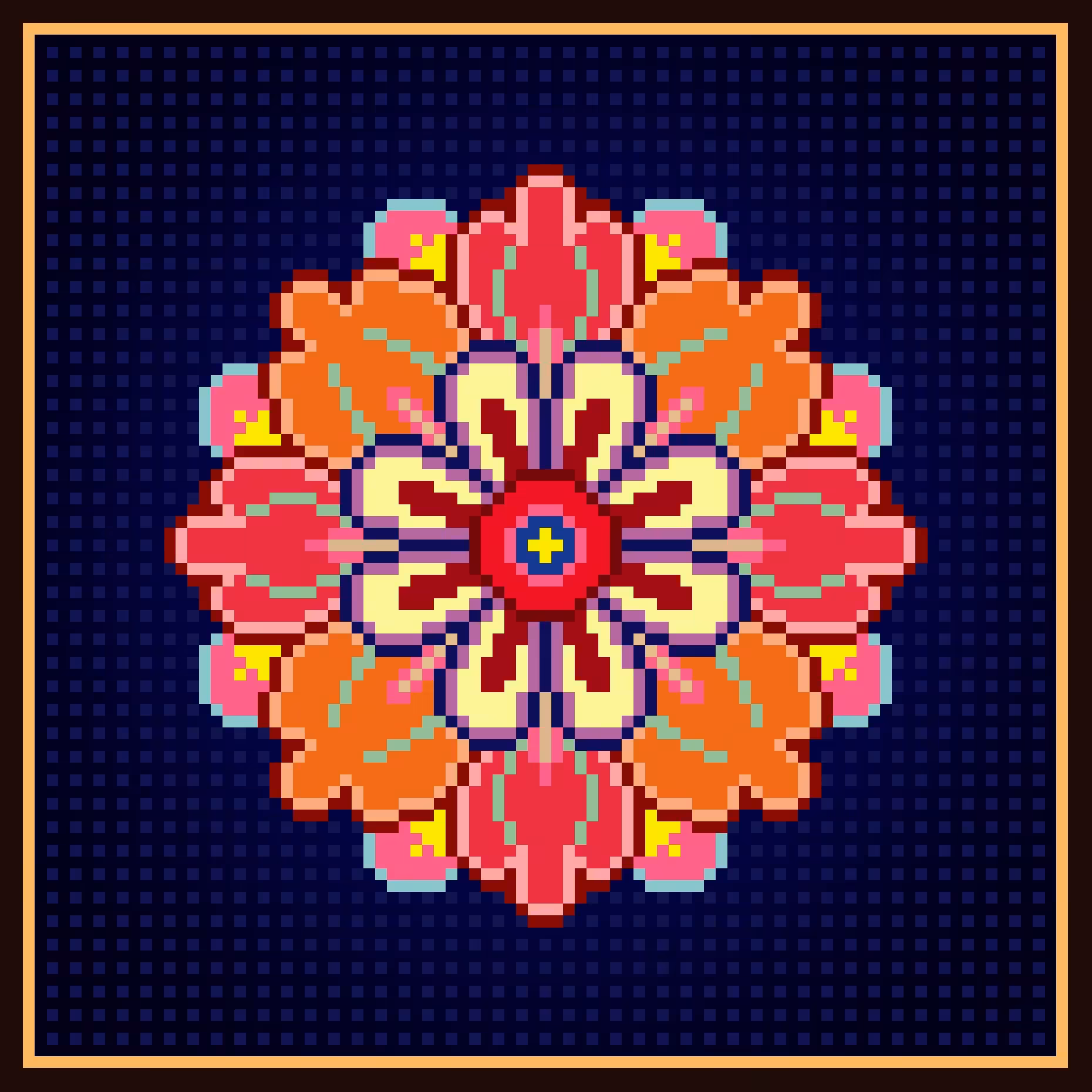 Shah Abbasi round flower