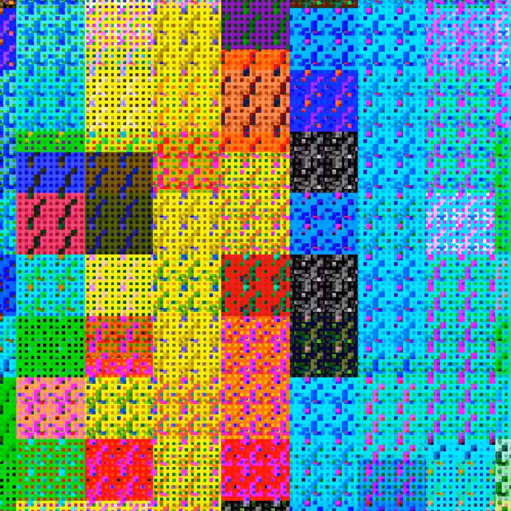 Multicolored Pixelated Field #14