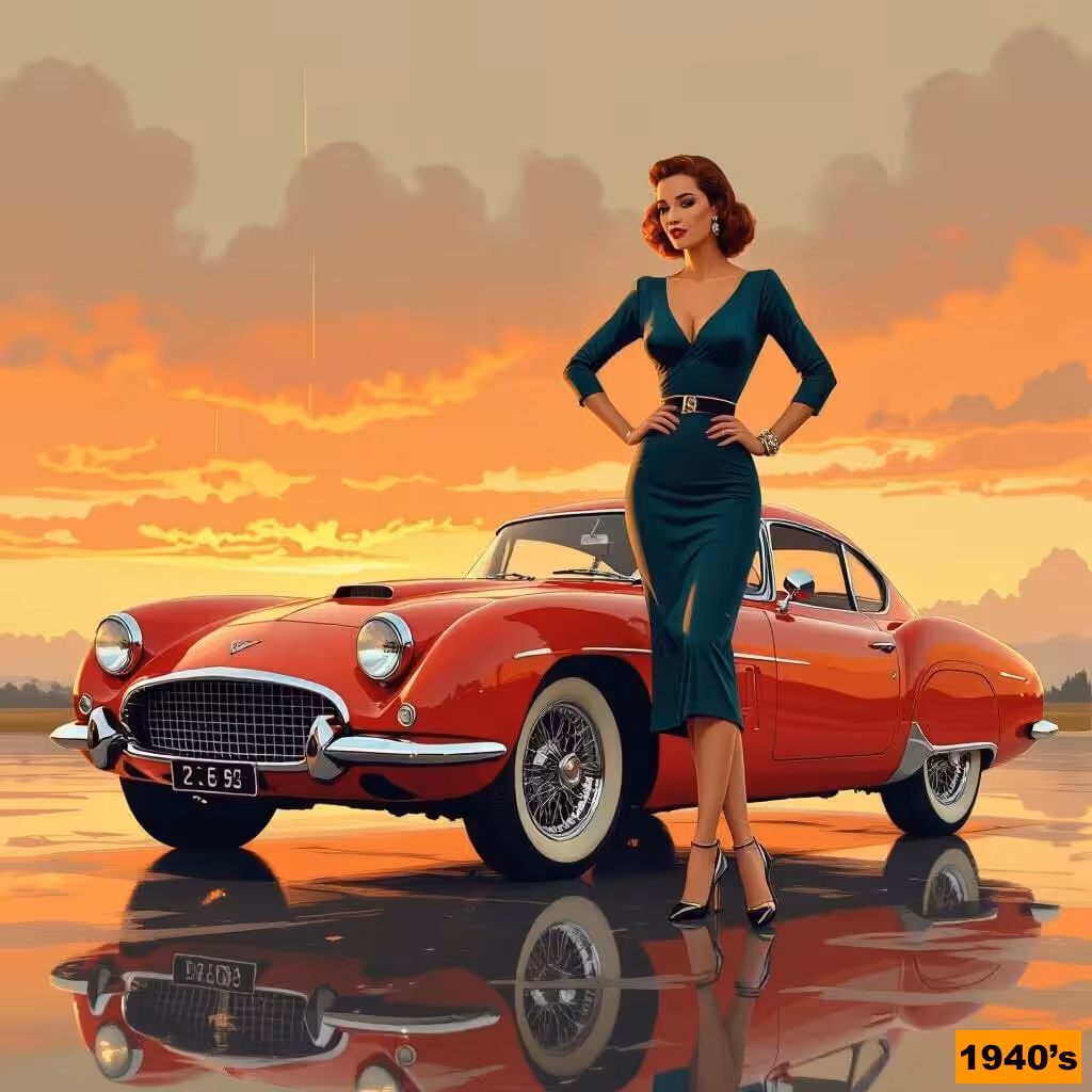 1940's car and model