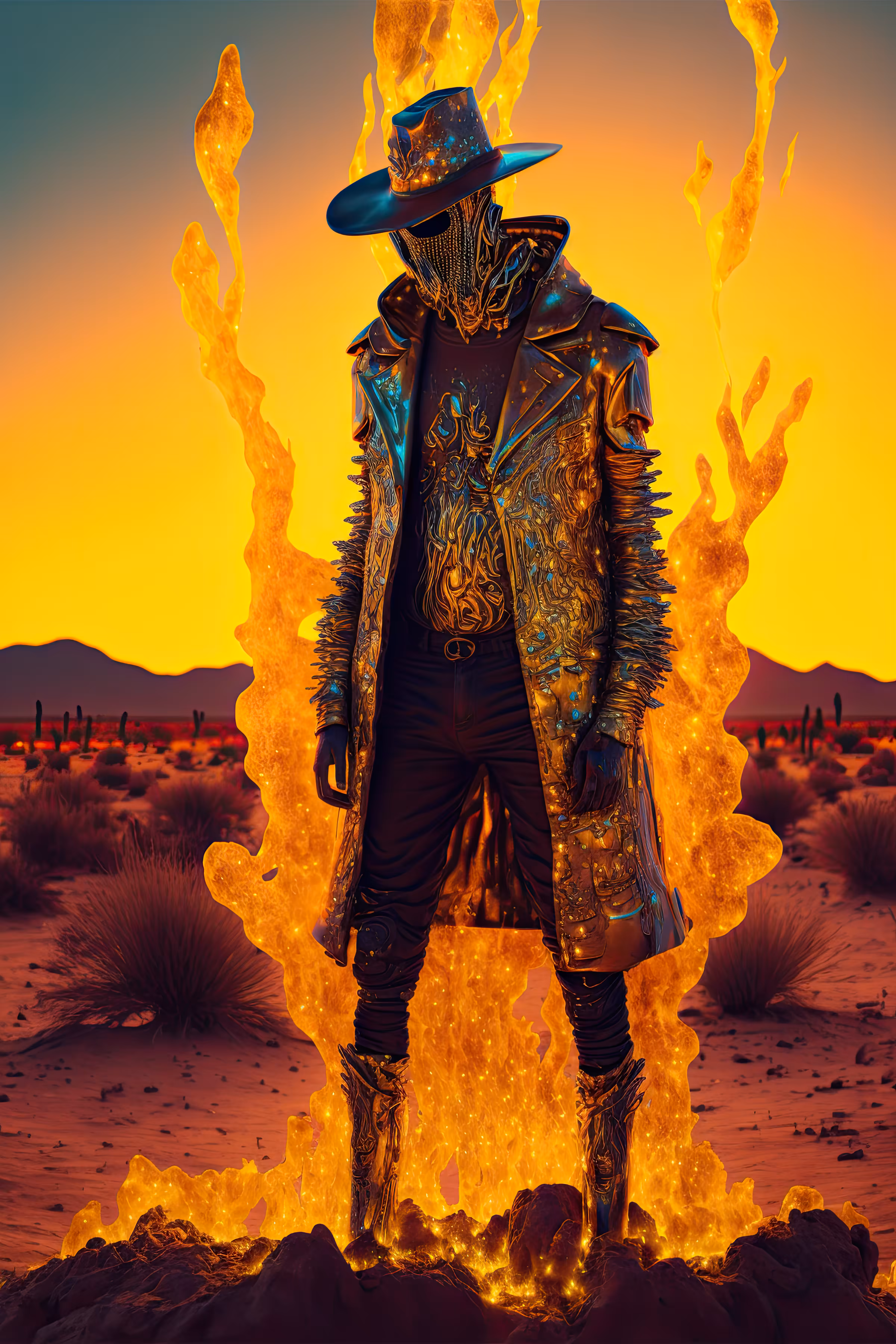 //// Nuclear Fusion Gold Western Jacket ////