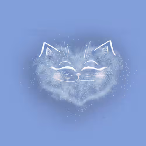cat cloud heart