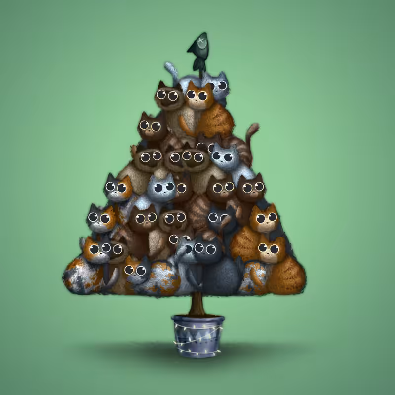 Fluffy Christmas Tree #24
