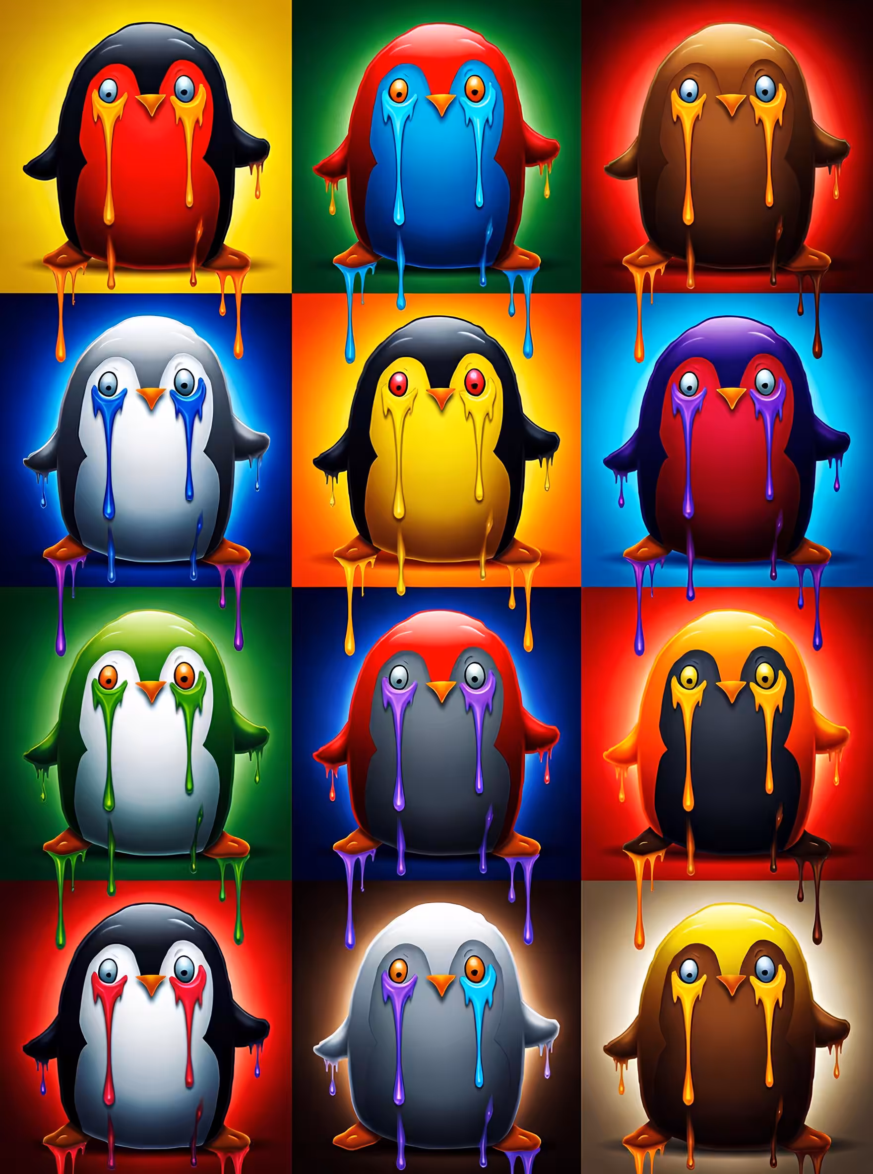 DRIP PENGUINS CHROMATIC MELTDOWN