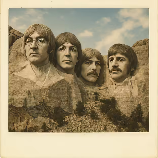 Rodeo posts: Polaroid of The Beatles Mount Rushmore