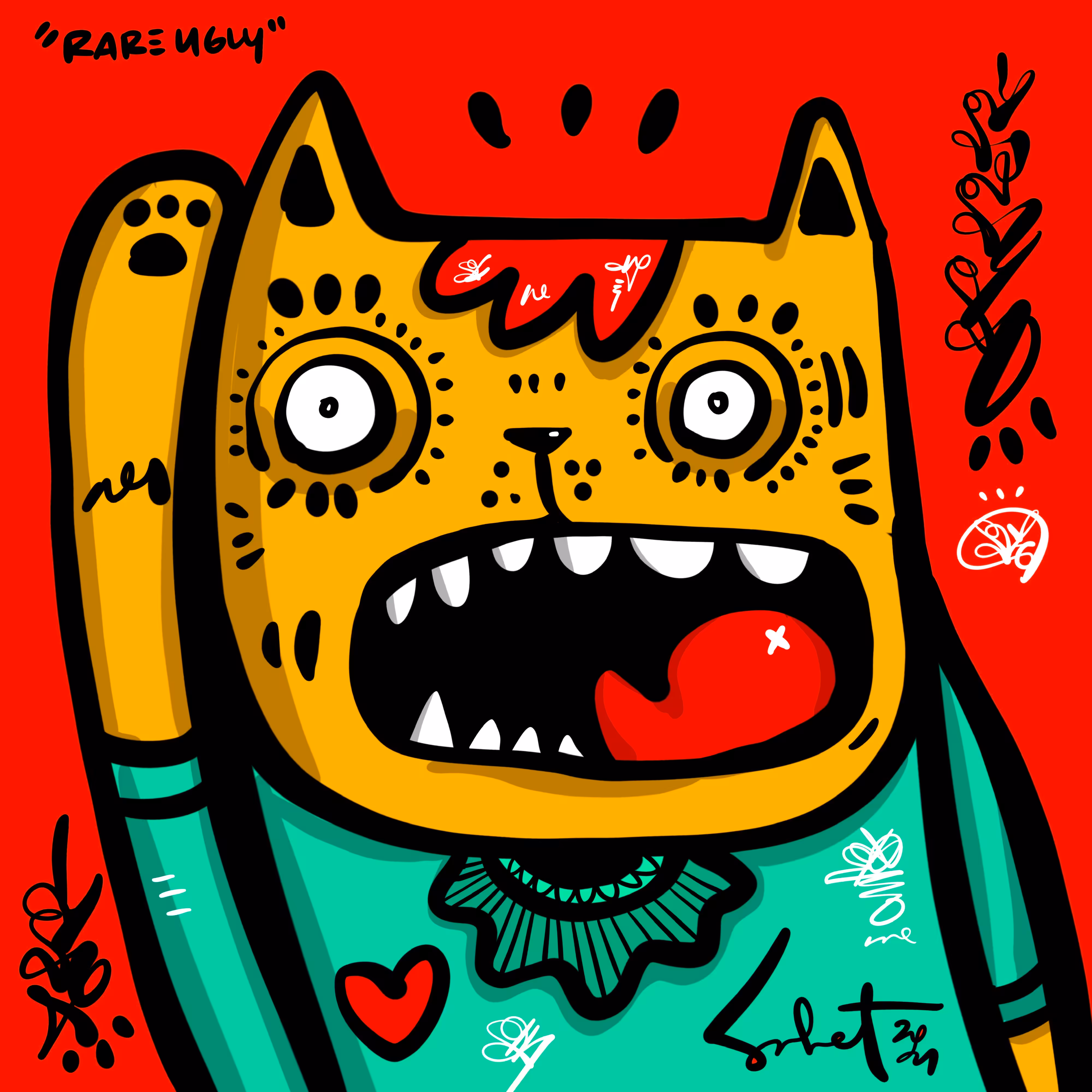 Ugly Kitties by Sabet #255 (RARE #4)
