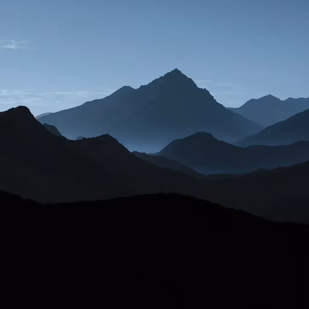 Layered Blue Mountains
