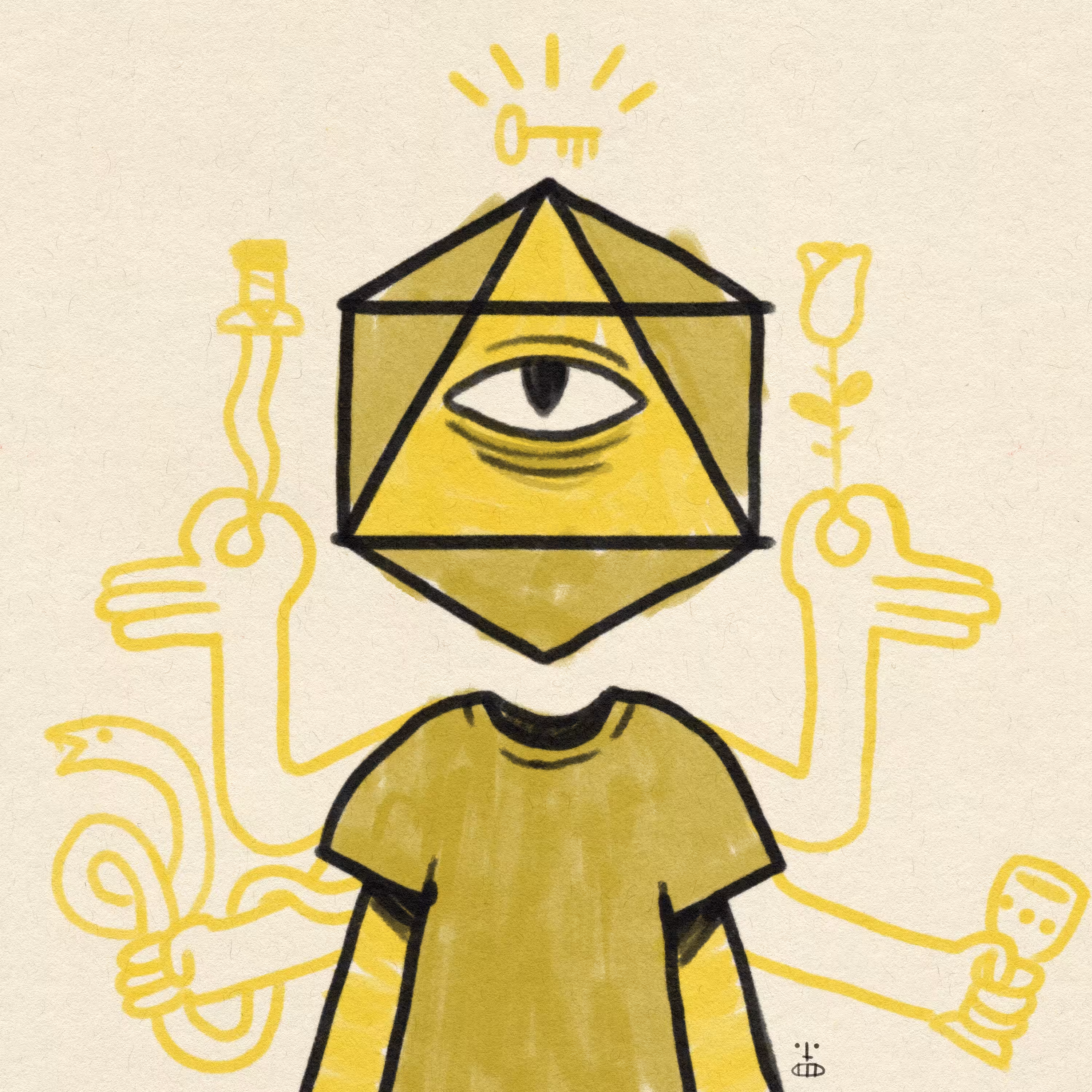 Untitled drawing of perfect balance.