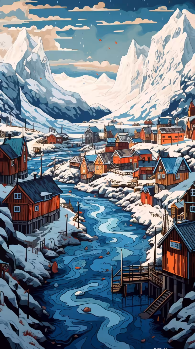 Happy Norwegian Town