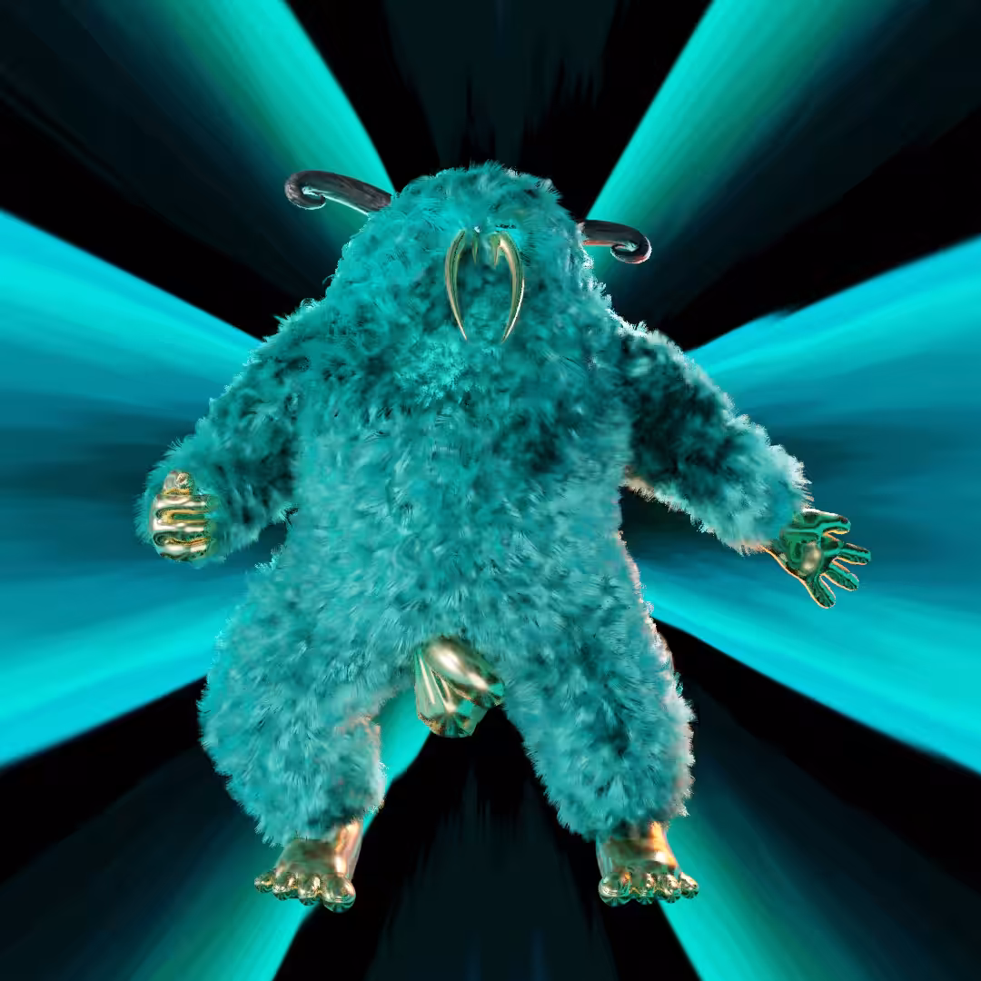 Cryptid 1 - MegaBeast in cyan