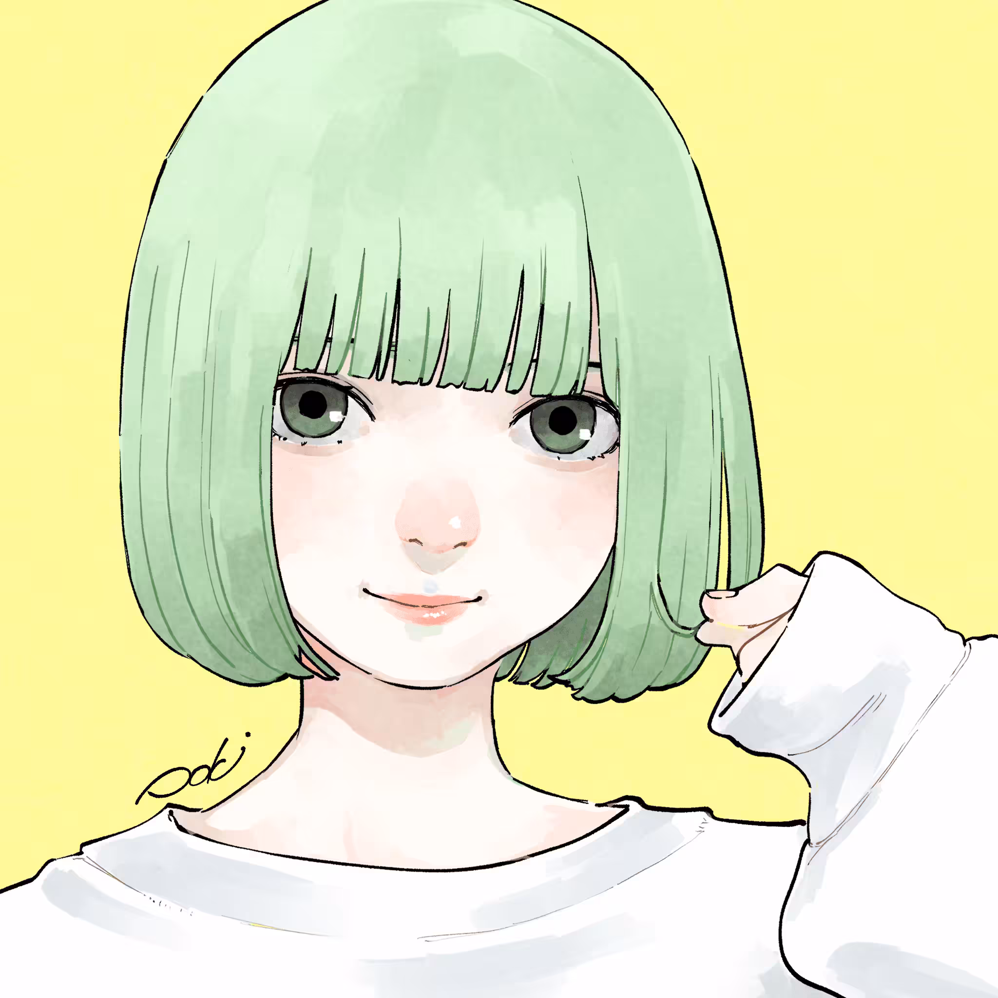 Green Hair Girl