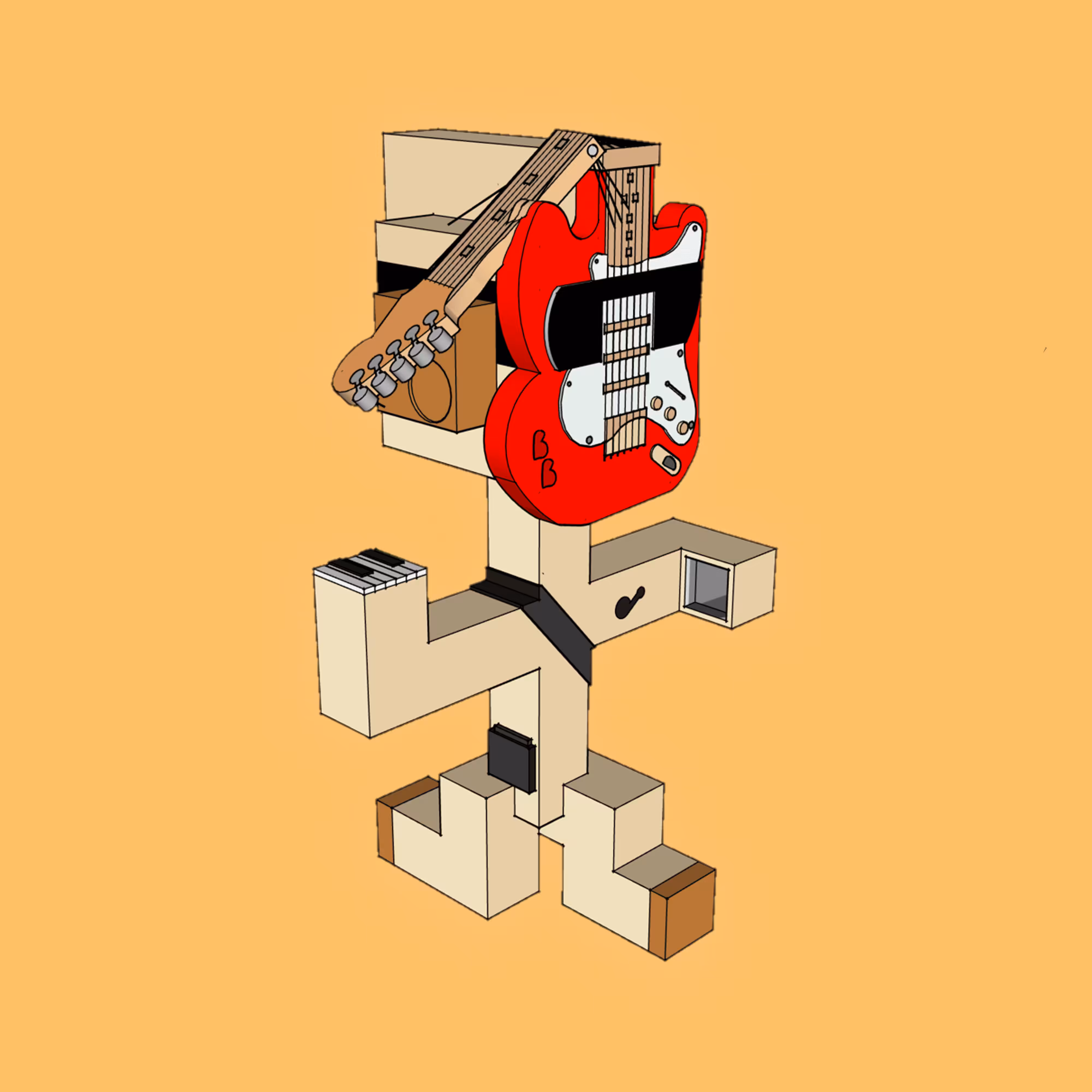 BrickBeads #4109 - RottenGuitar