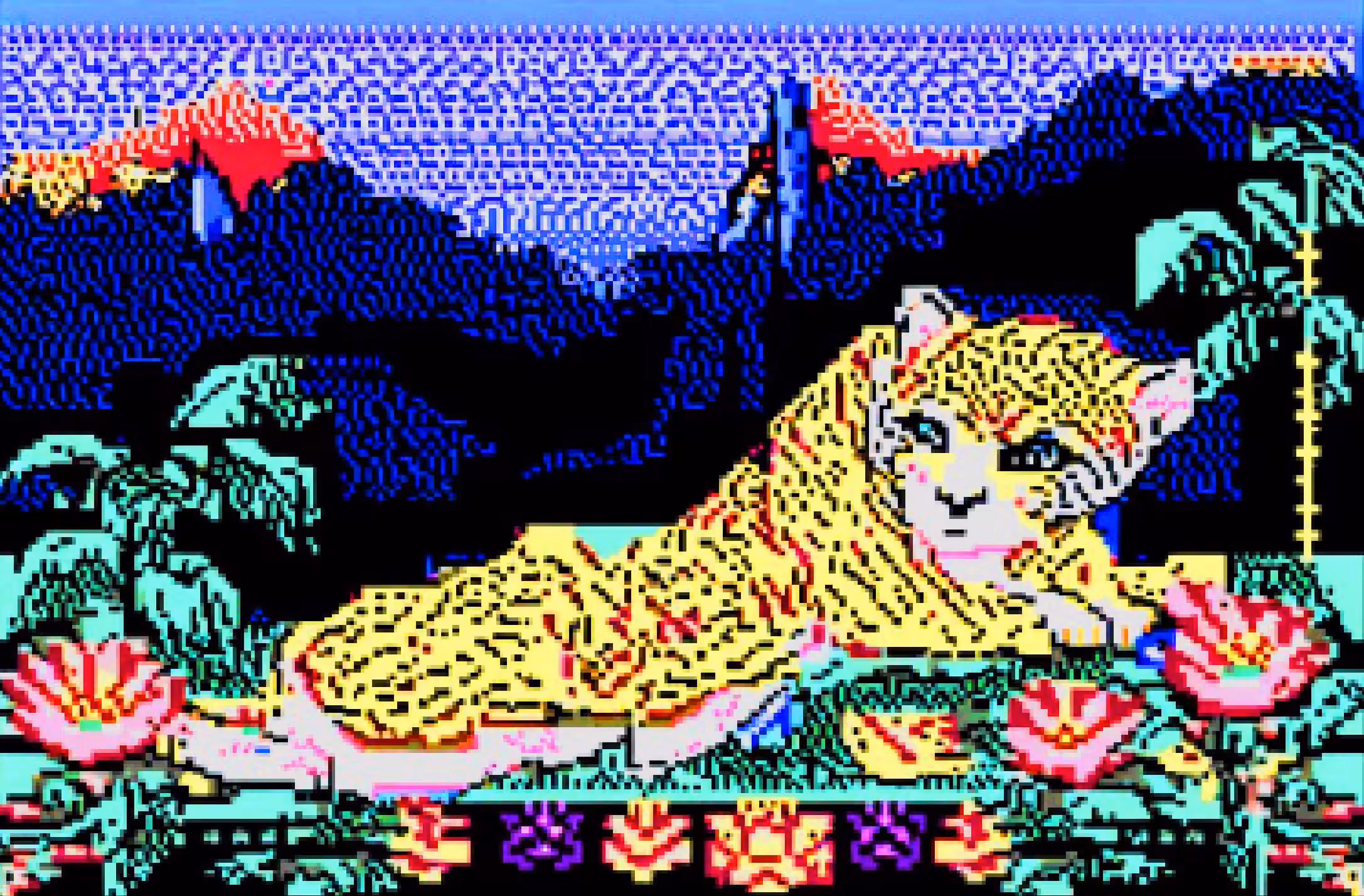 leopardo al atardecer