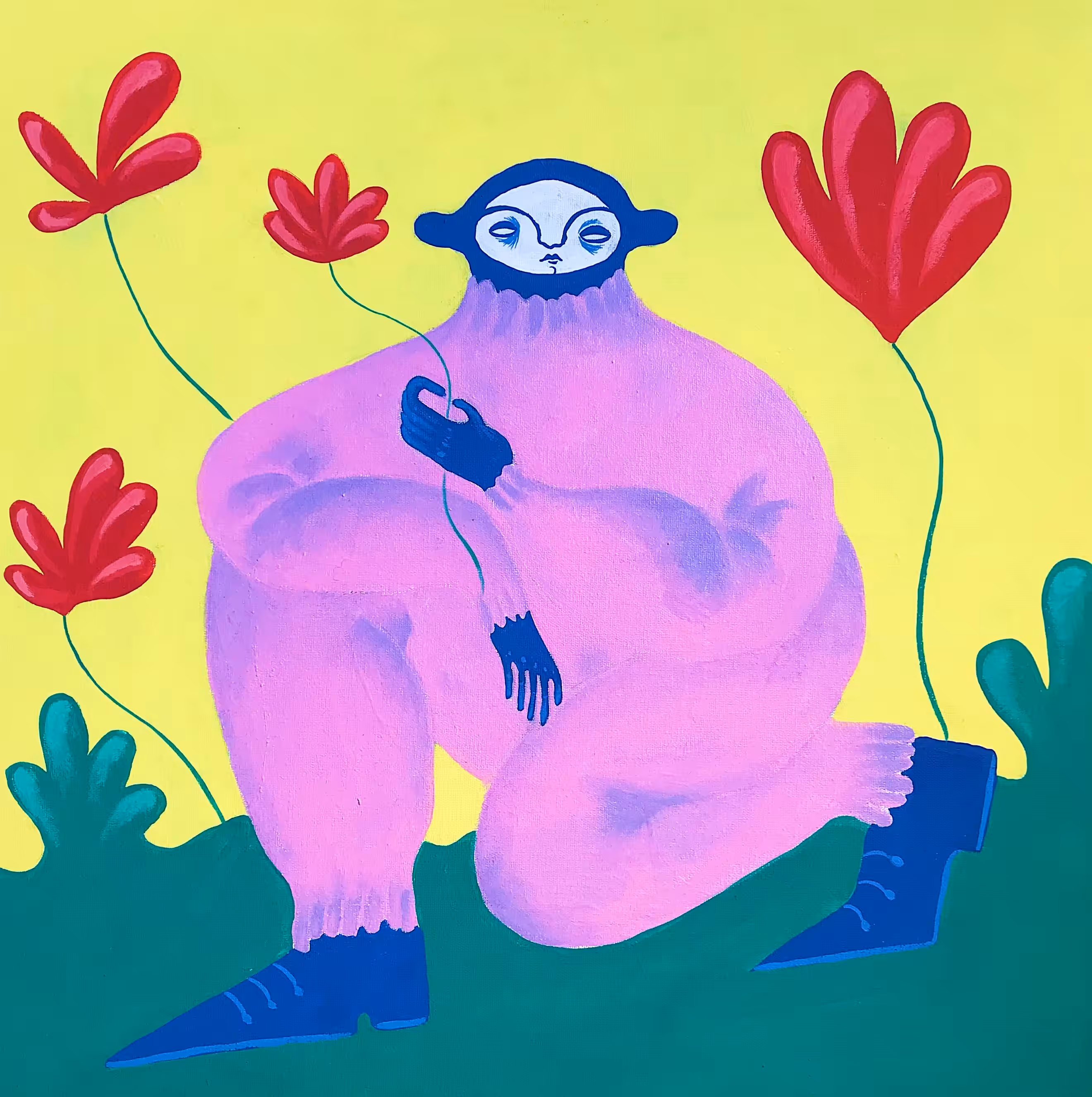 IN THE WIND, WITH A FLOWER