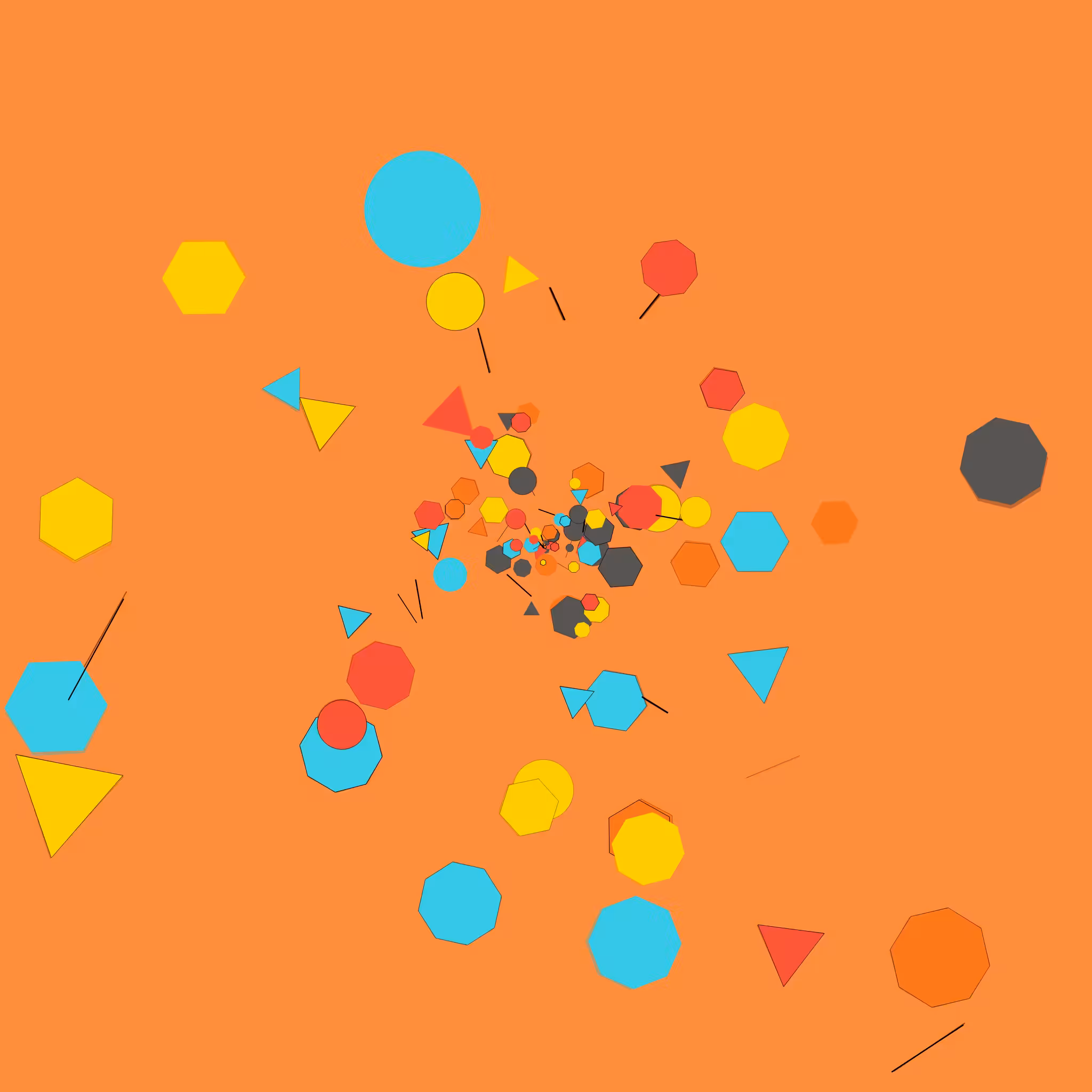 Chaotic Colored Shapes #13