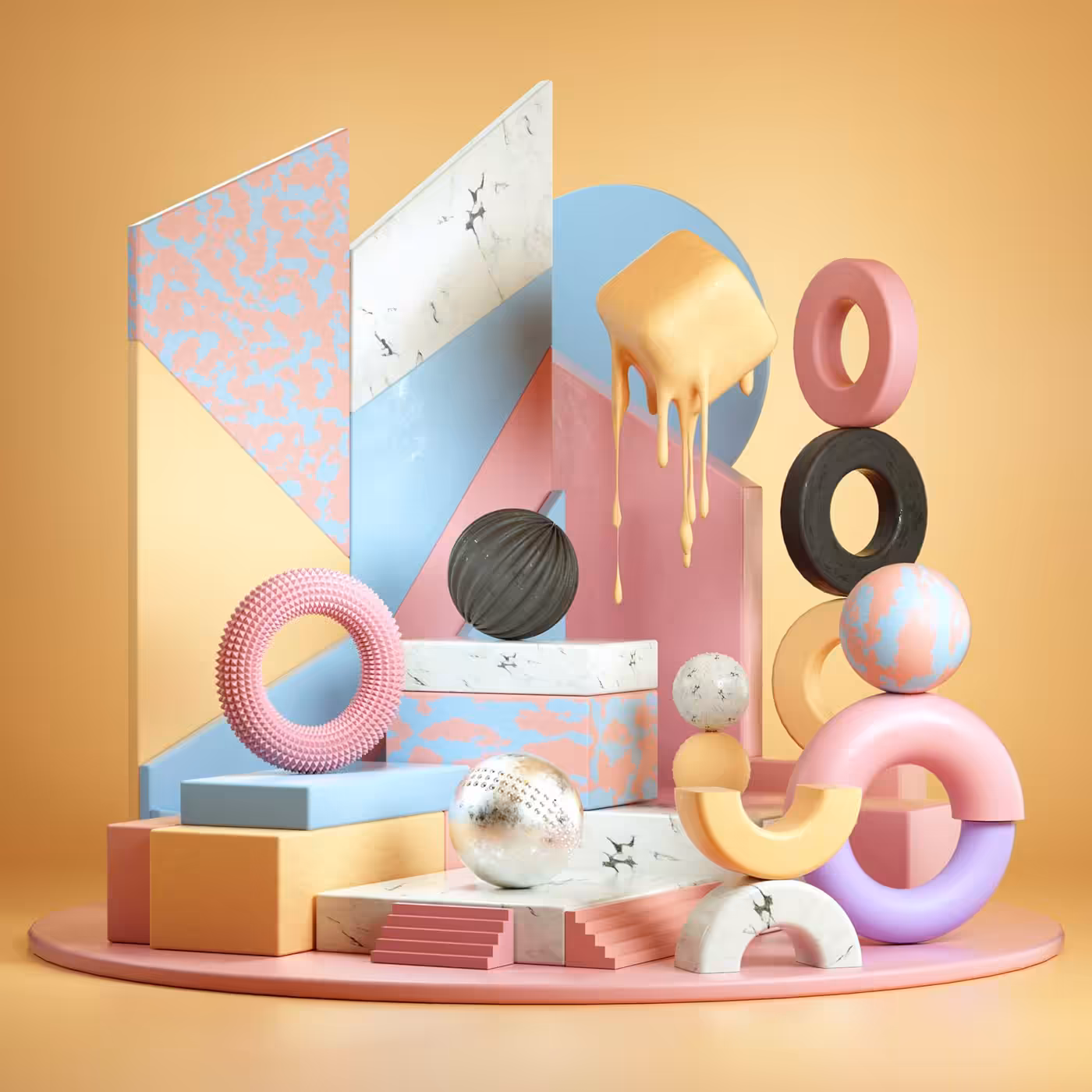 Yayaya - Abstract Composition 3D
