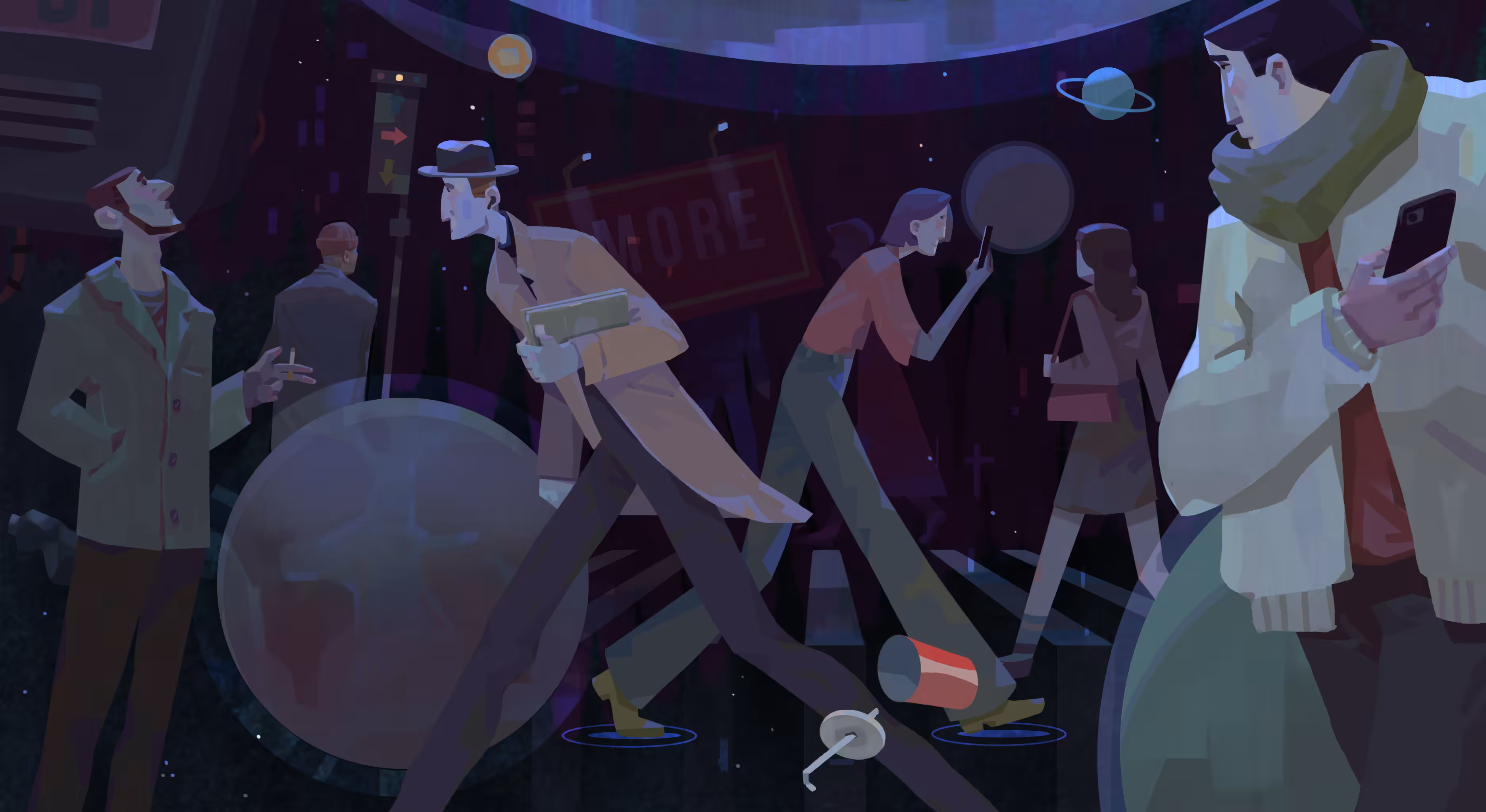 people in space