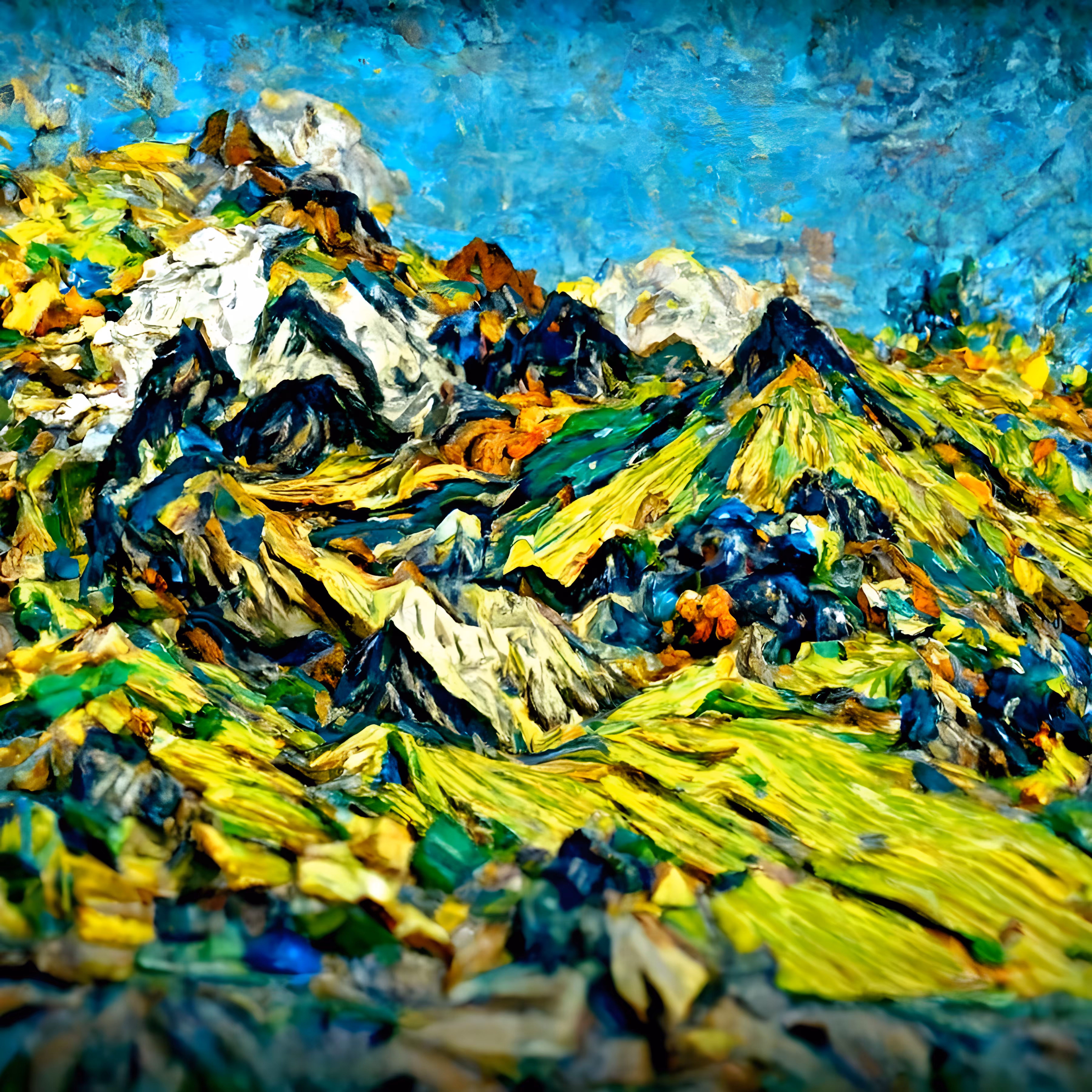 Mountain Mixture 8K By Van Gogh