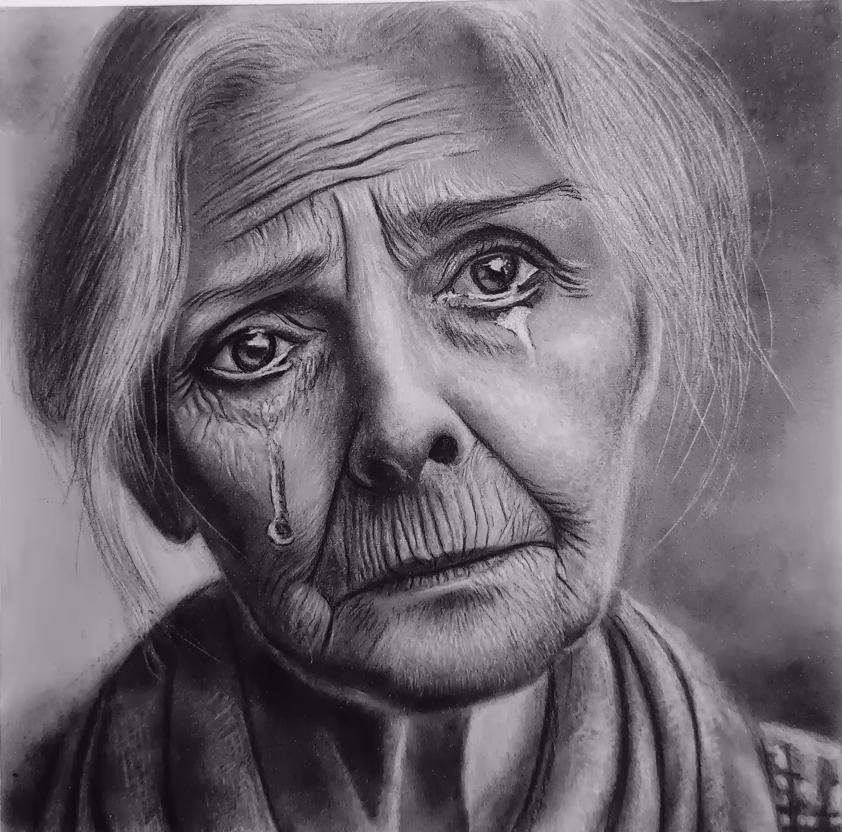 Sad mother