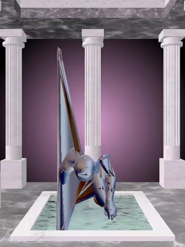 HeavenComputer: The Crawling Stealth Dark Blue Man #3823