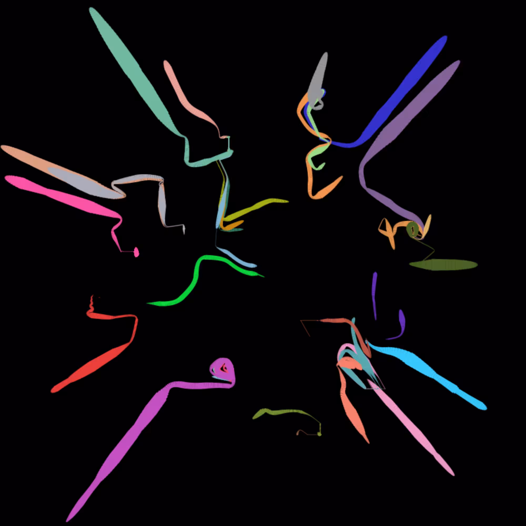 Complex lines with colors #3