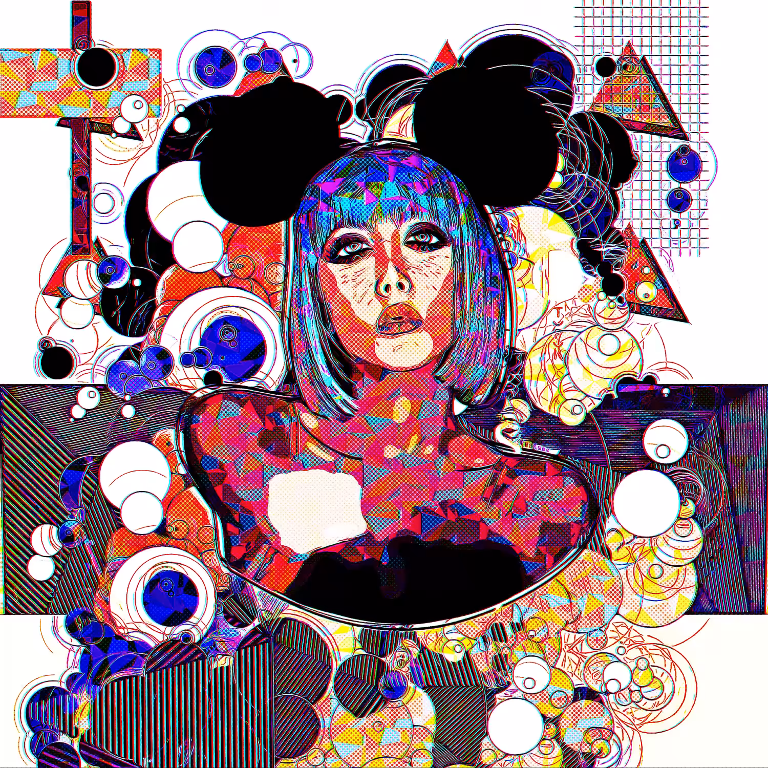 Geometric girls collages