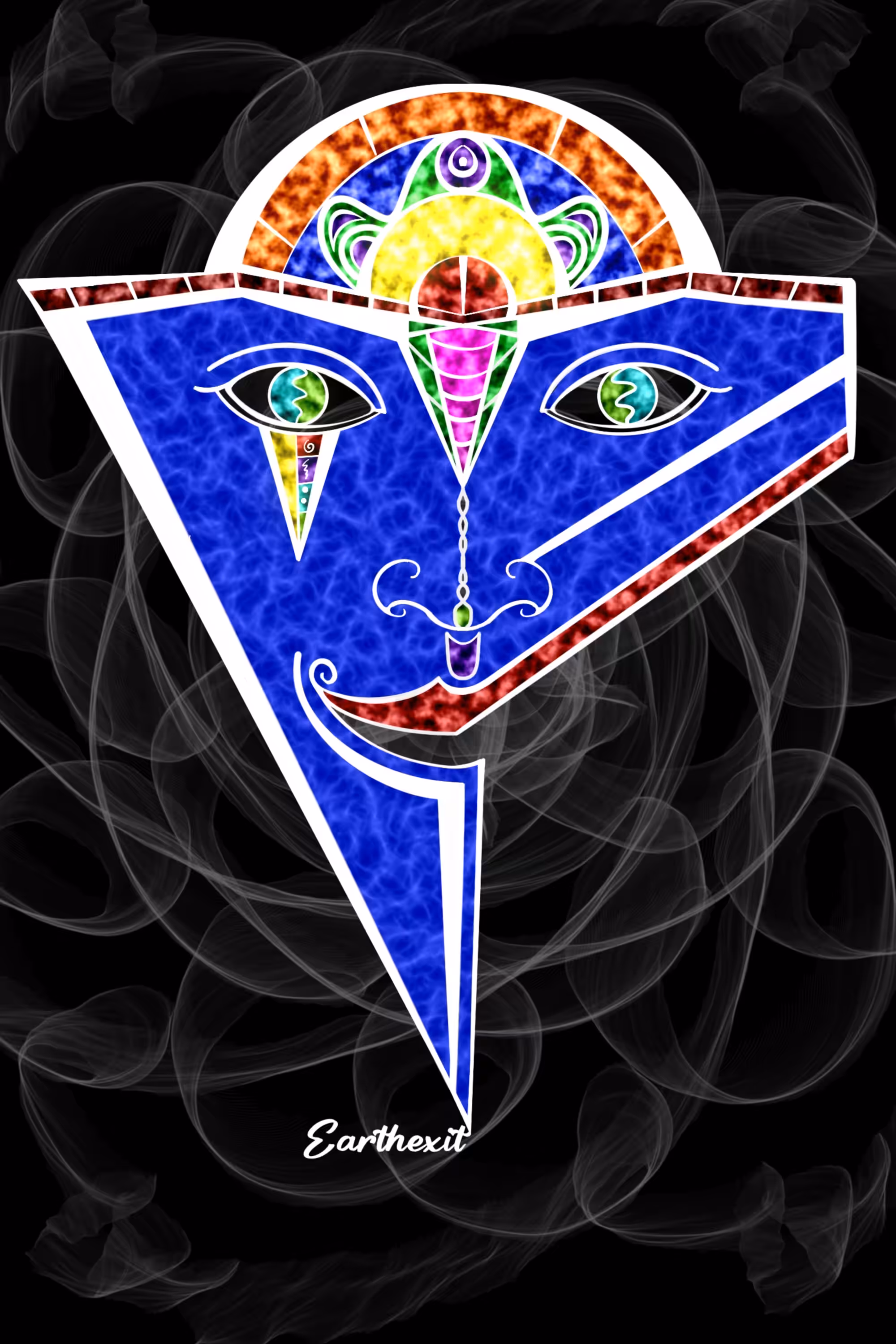 The Cubist Dreams: Stained Glass Mask