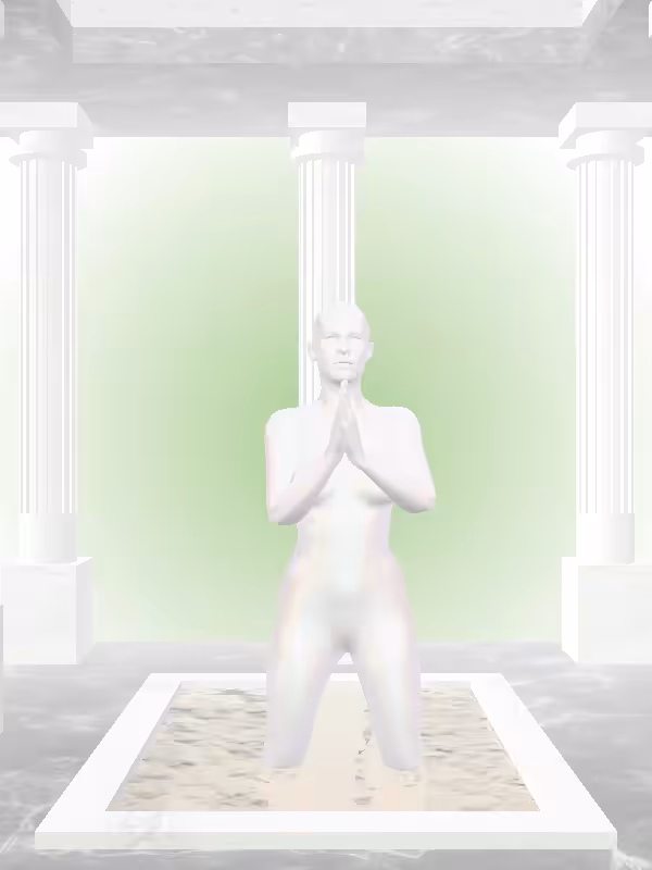 HeavenComputer: The Praying Dusky Pale Pink Woman #2410