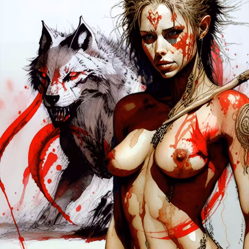 Wild Girl and Wolf #2