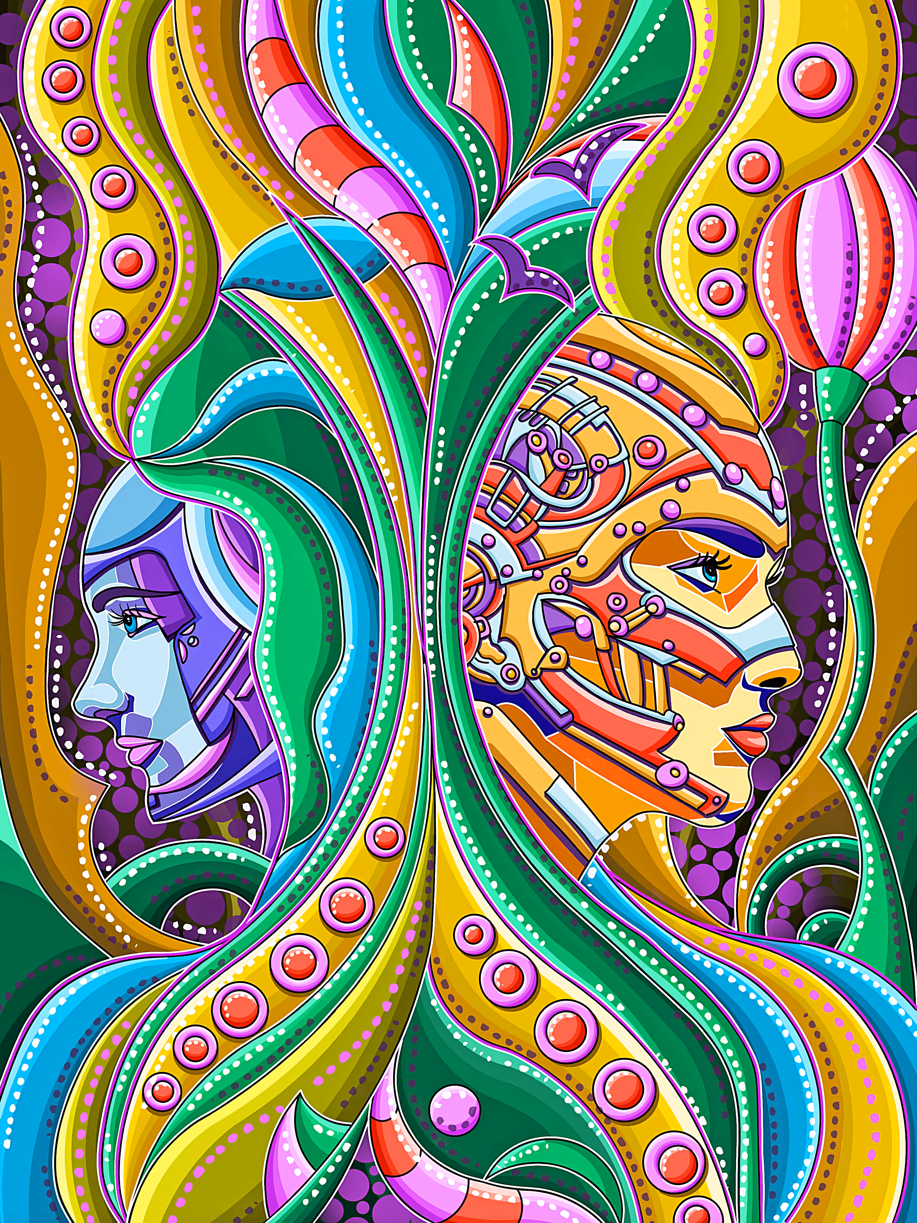 Emotions in a flower matrix