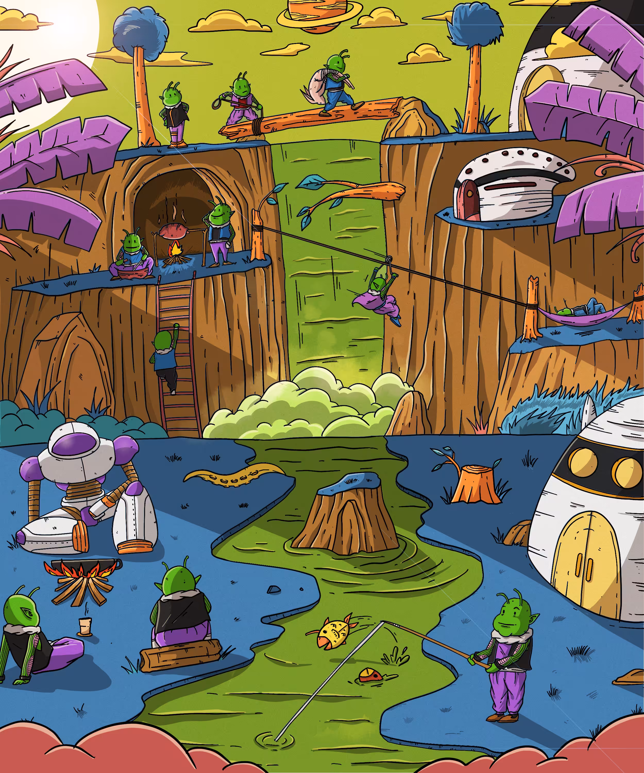 Namek Village Night Camp