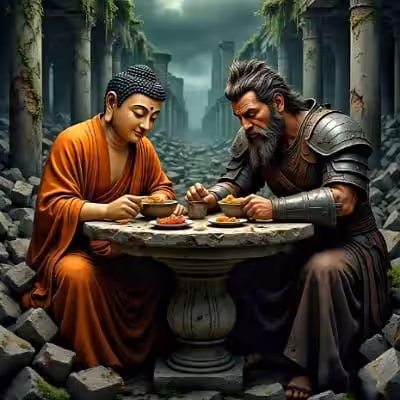 Buddha and his brother Tila. Codex 005