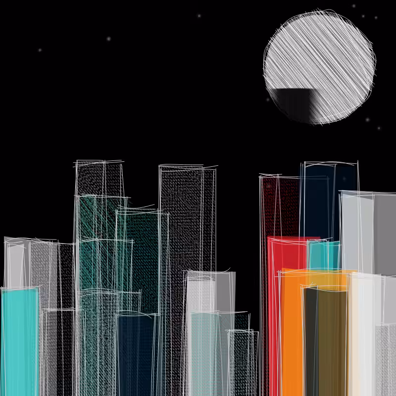 hastily-drawn cityscape sketch #47
