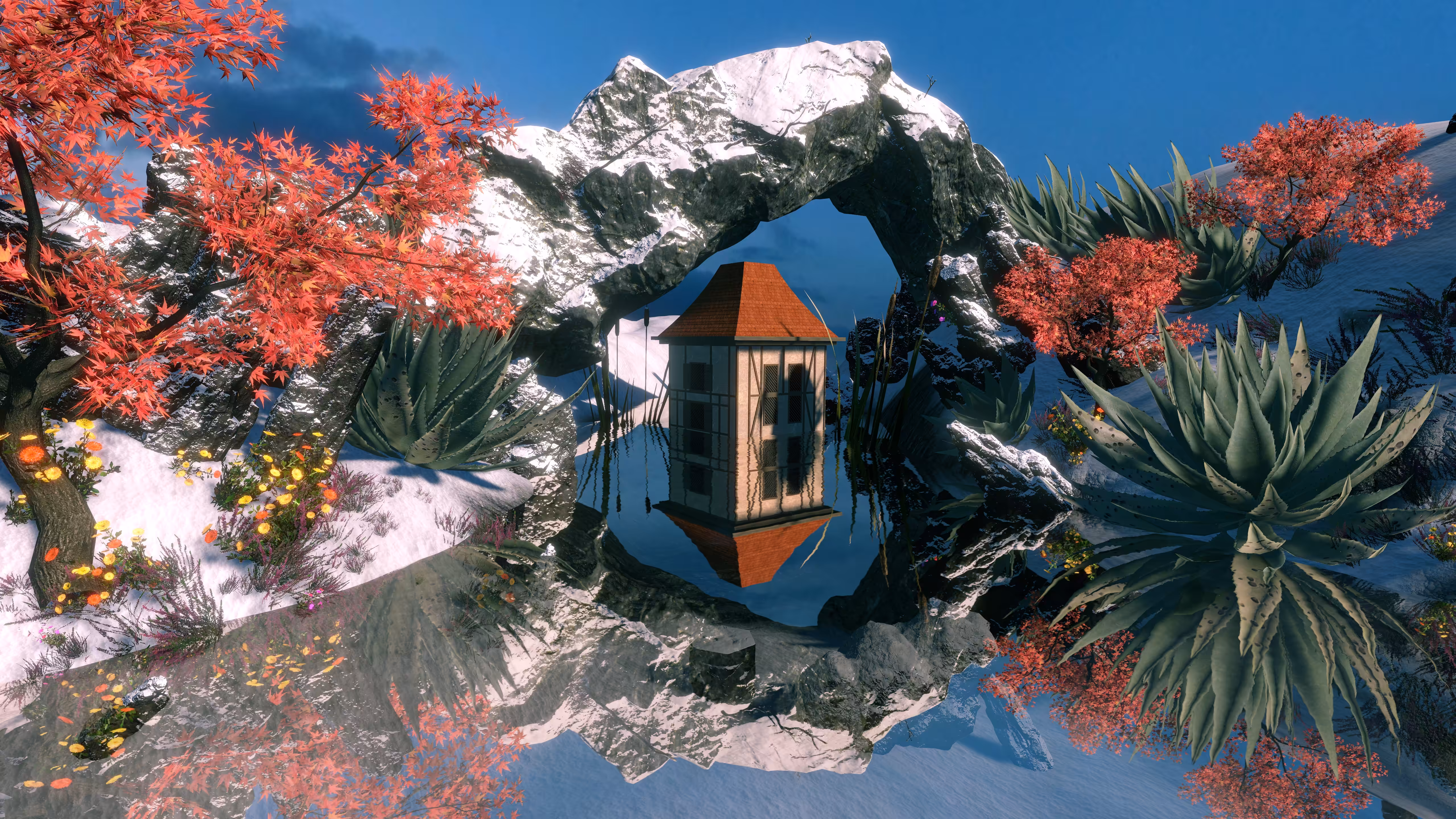 Home beneath a stone ark
