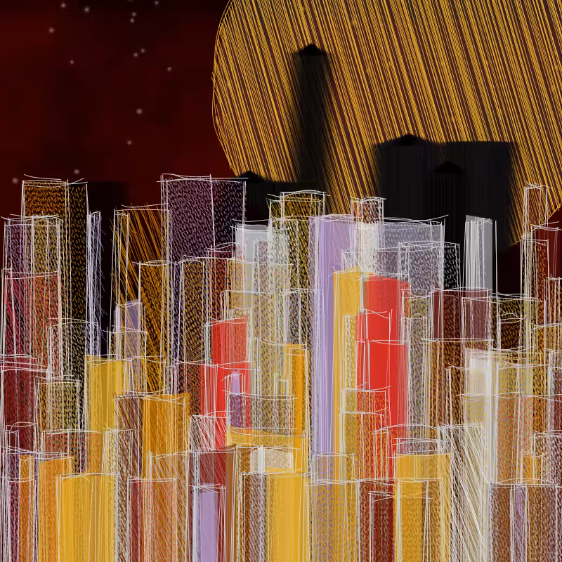 hastily-drawn cityscape sketch #111