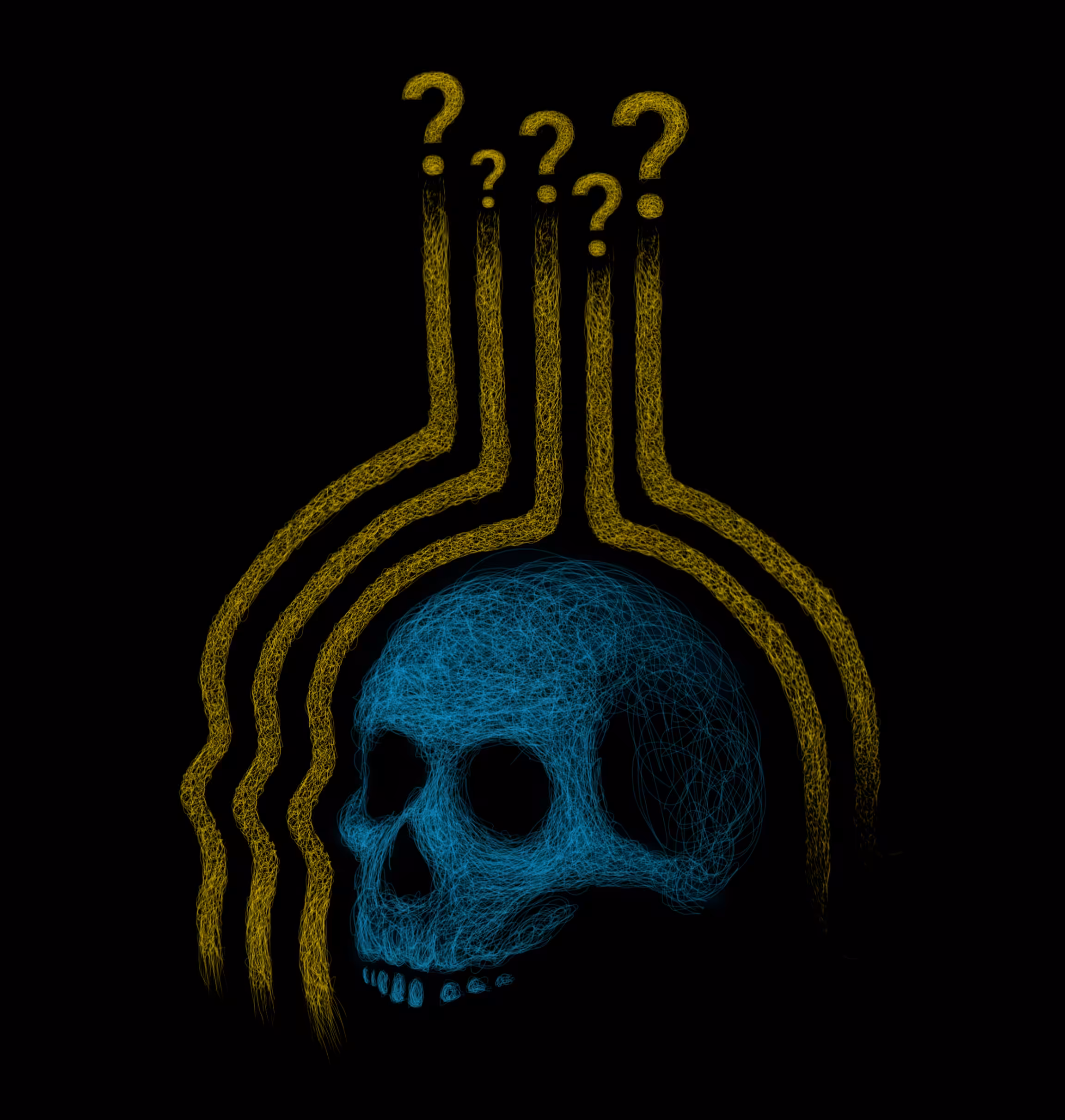 Death, question, blackness.