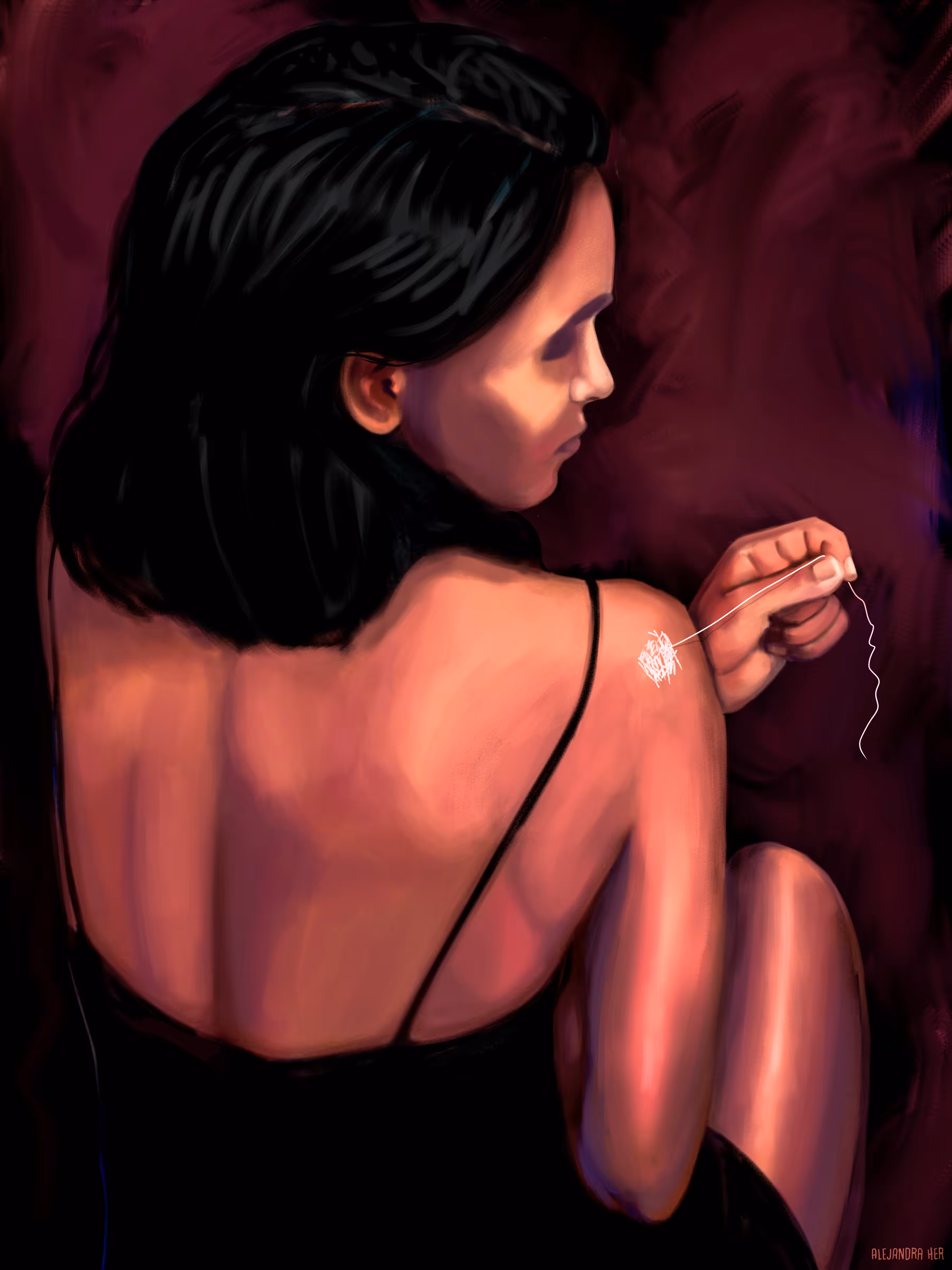 The darning