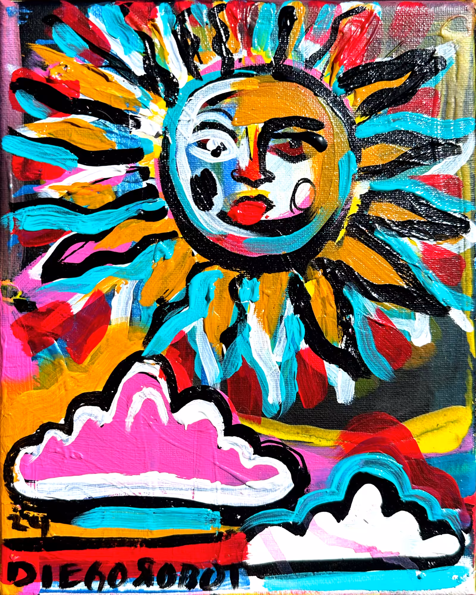 Cloudy day , but the sun shines bright 