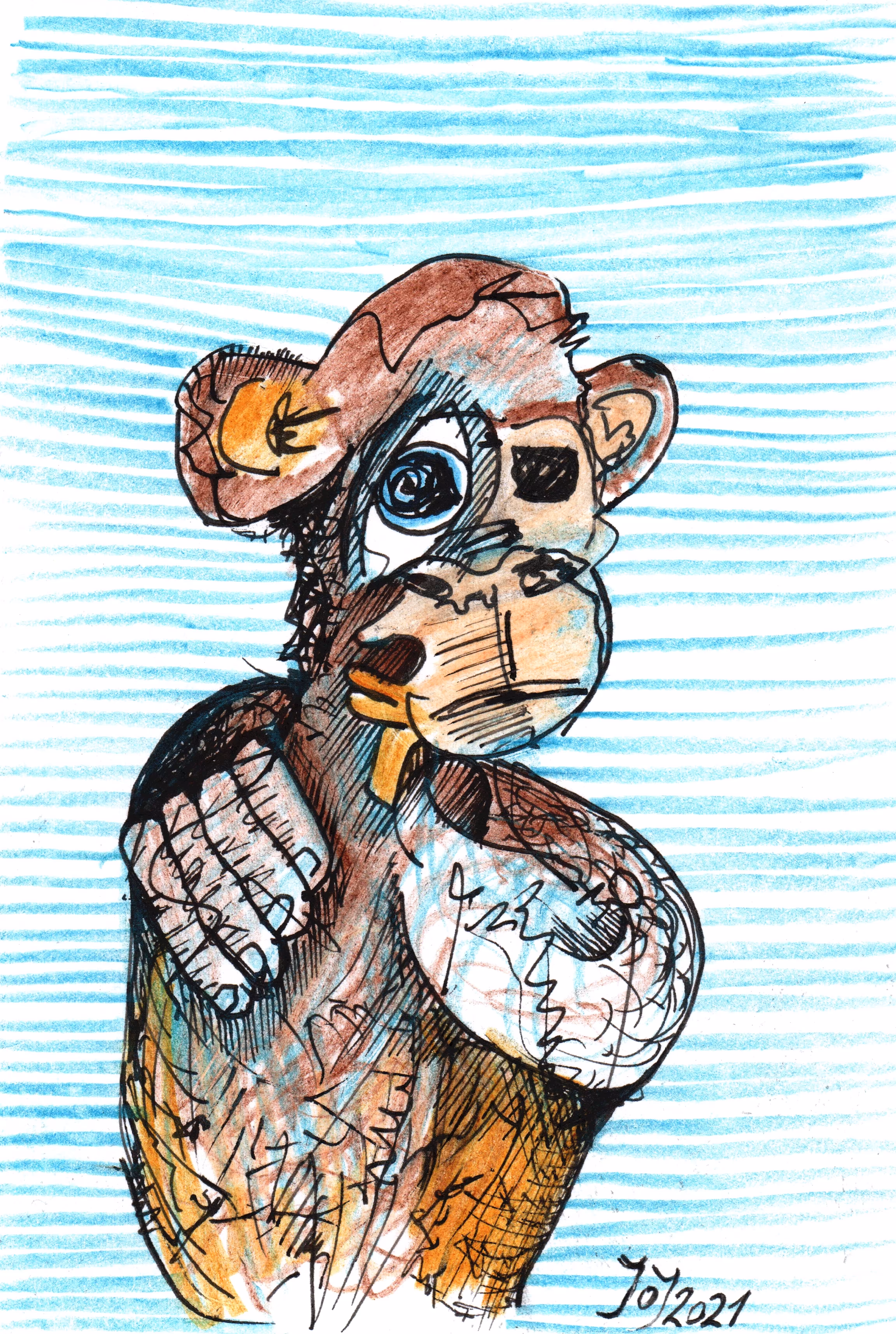 Free style Bored Ape by #joyquintas