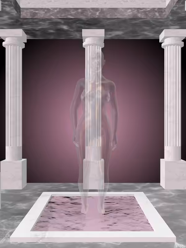 HeavenComputer: The Fading Jumping Holographic Glow Woman #4062