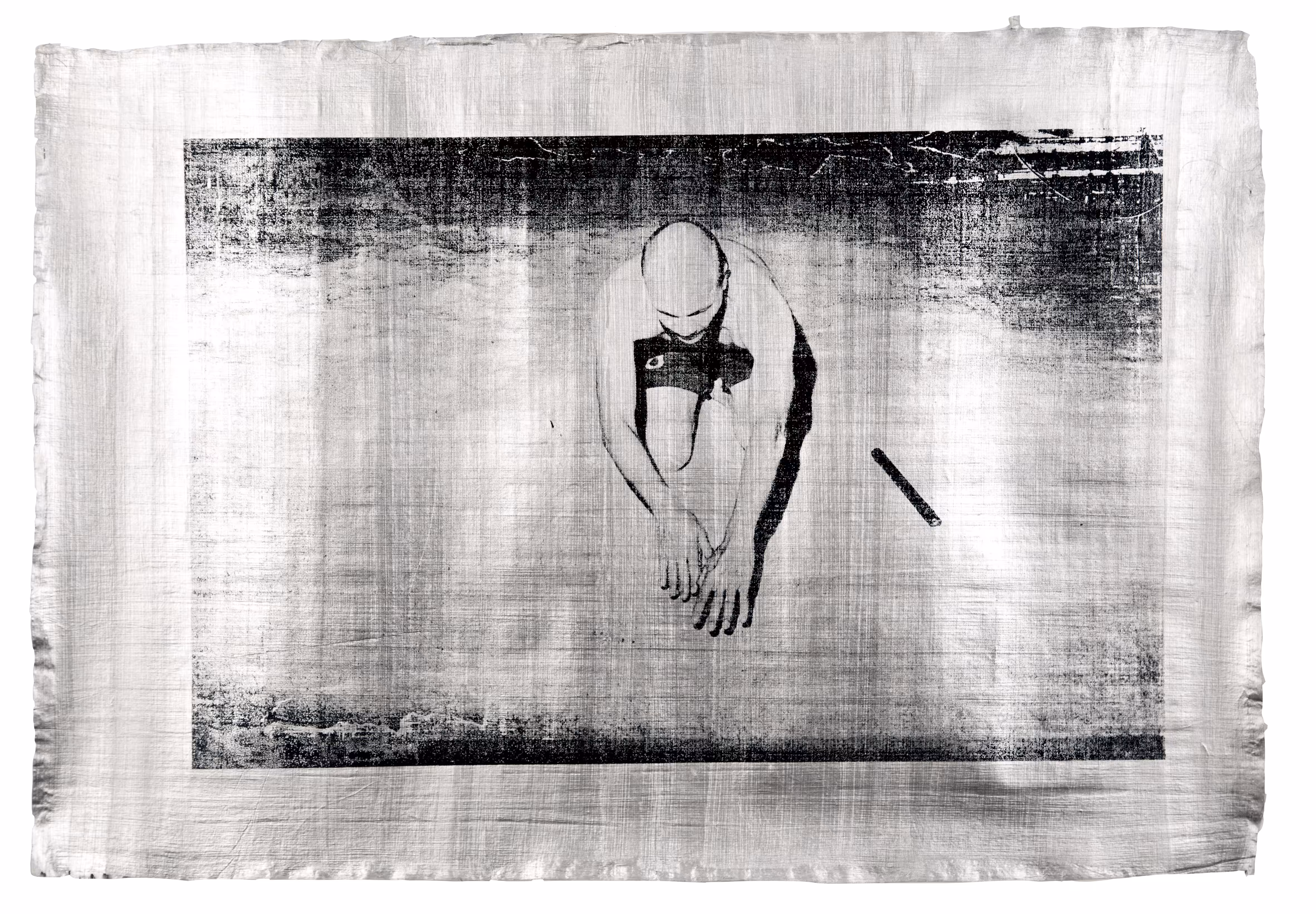 Smoke and Mirrors - Physical Tarot Scrolls: Justin Aversano - Four of Swords - Physical Tarot Scroll - Silver