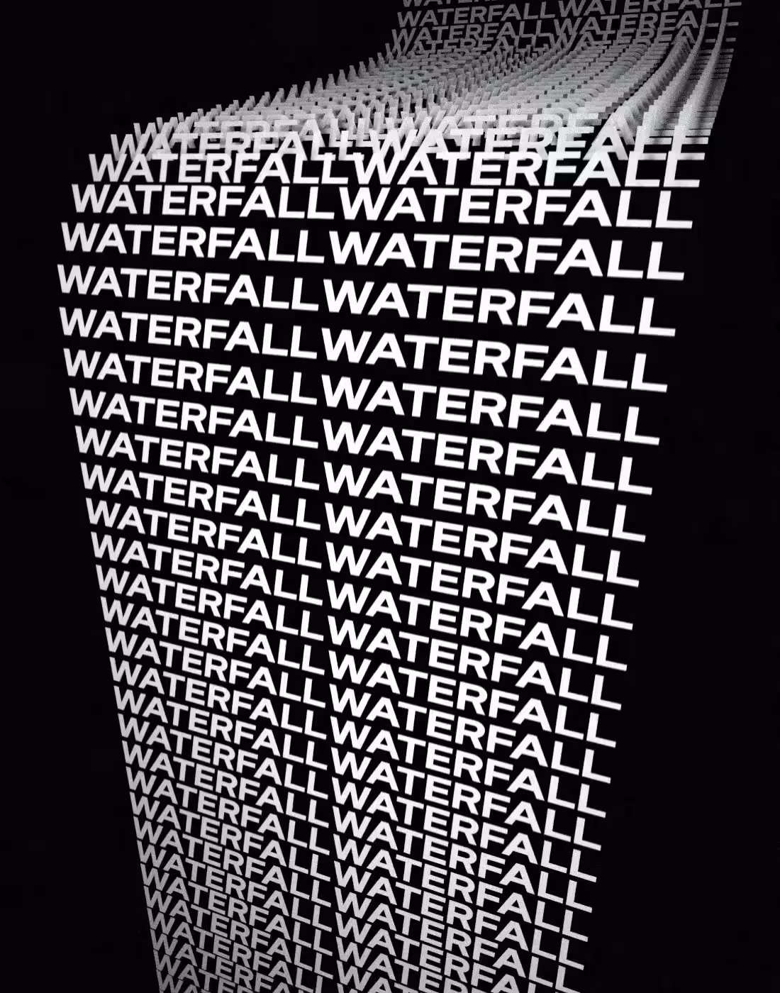 // Typographic Waterfall